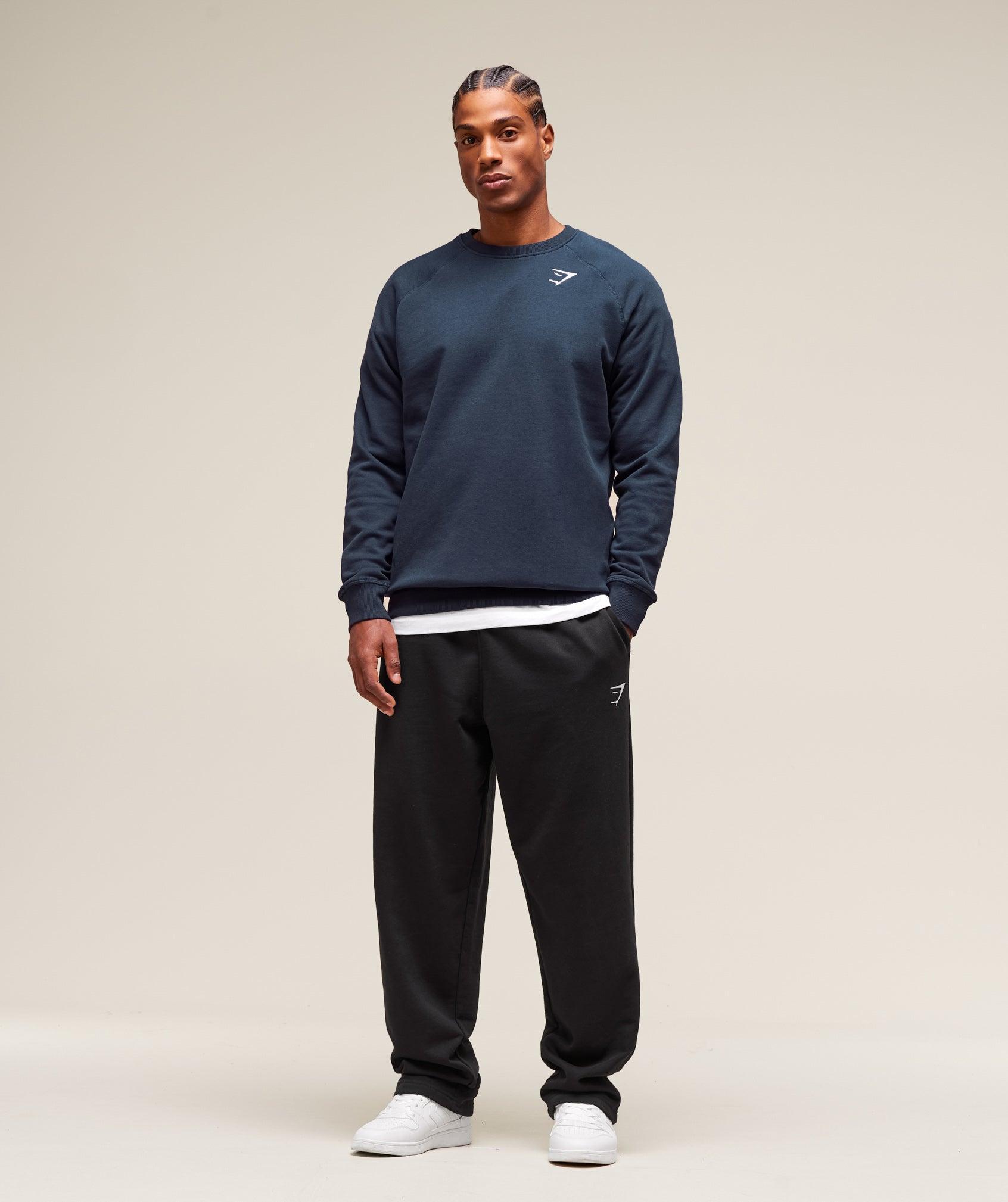 Gymshark Crest Sweatshirt - Navy Male Product Image