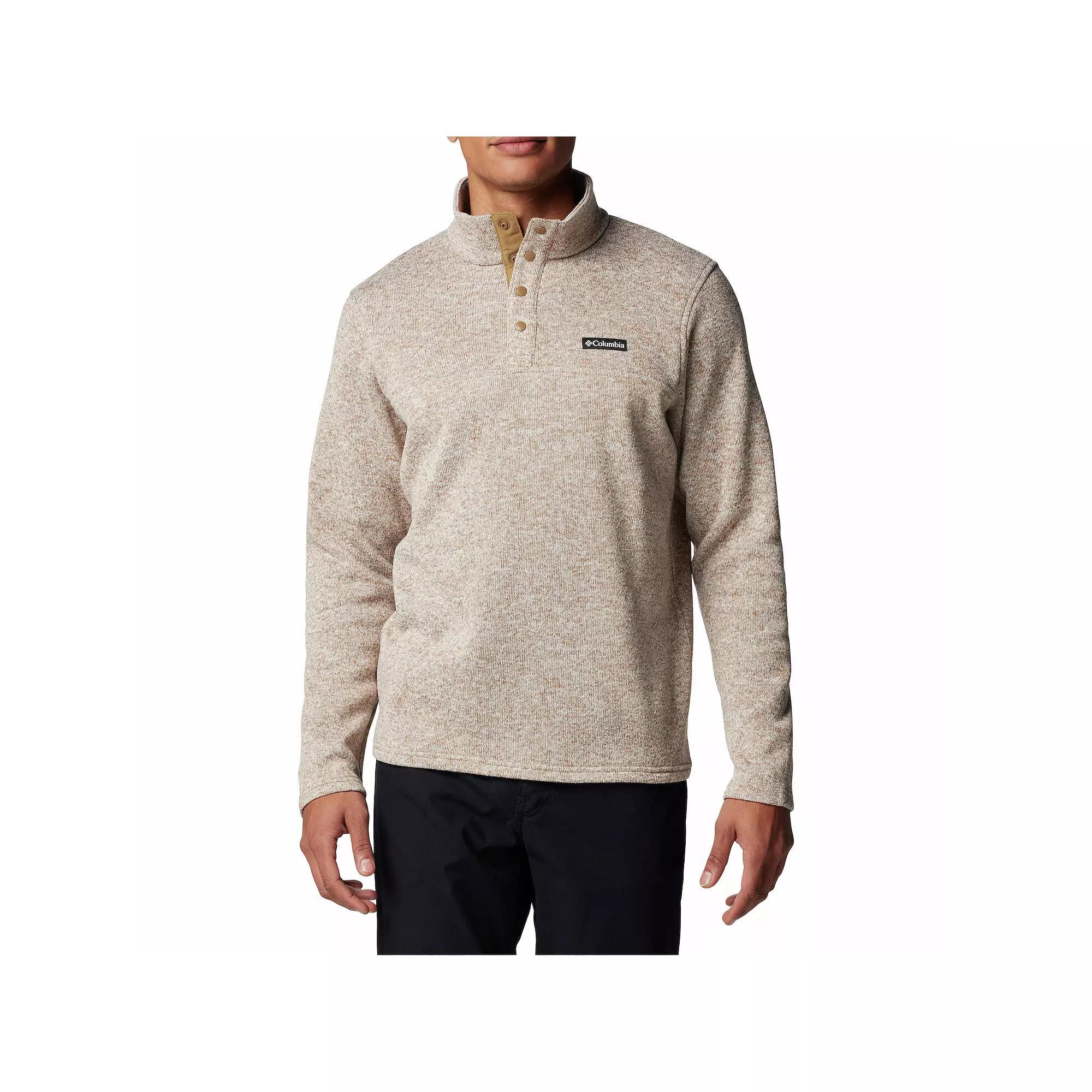 Men's Columbia Alto Pass™ Half Snap Sweater Fleece, Size: XXL, City Gray Grey Product Image