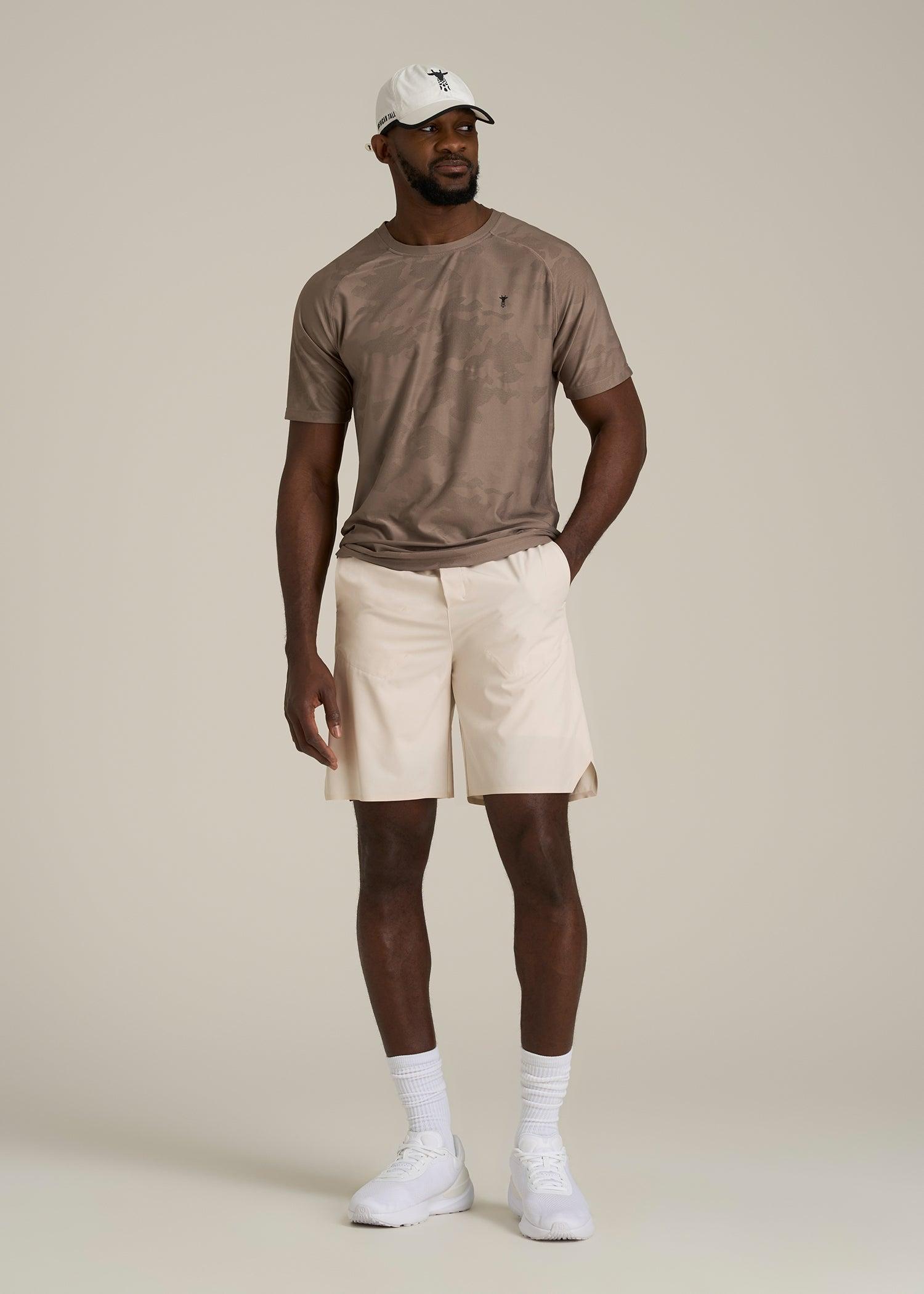 2-in-1 Featherweight Running Short for Tall Men in Light Stone Product Image