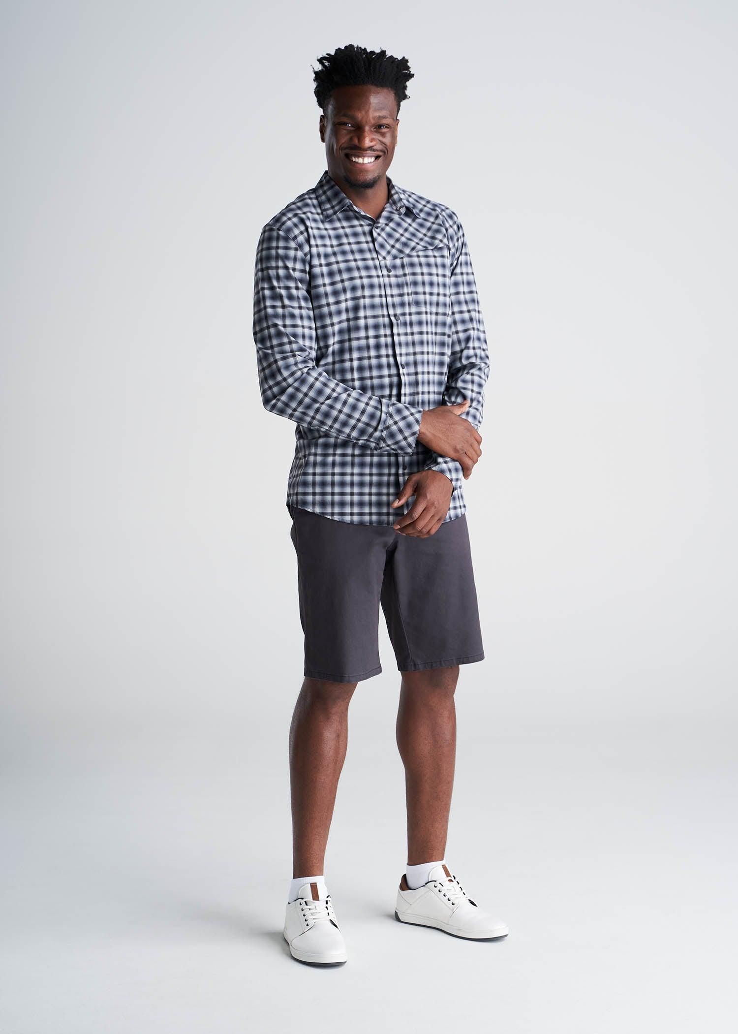 Tall Men's Ultra Lightweight Snap-Front Shirt in Midnight Canyon Product Image