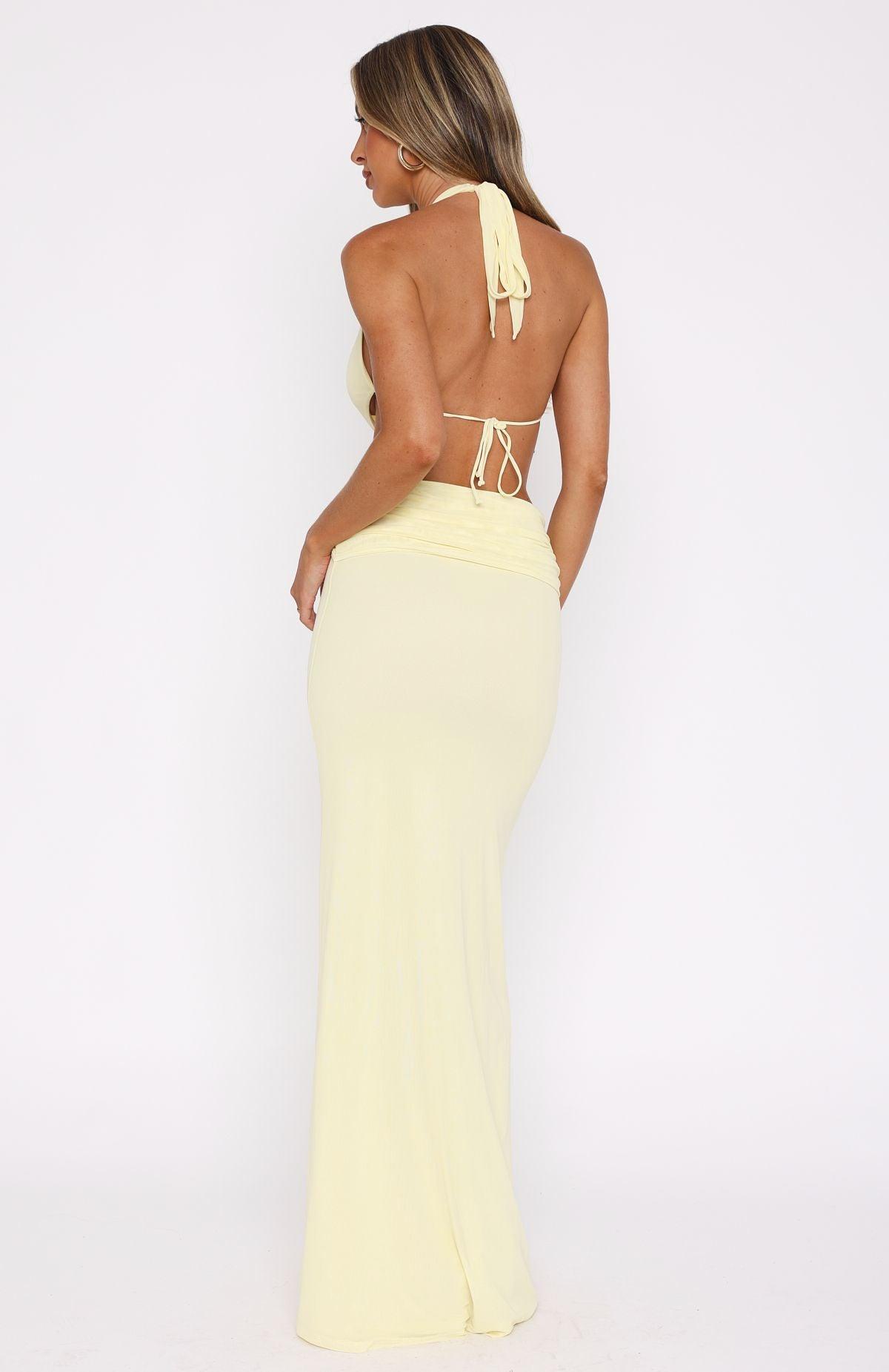 Everybody's Watching Maxi Dress Lemon Product Image