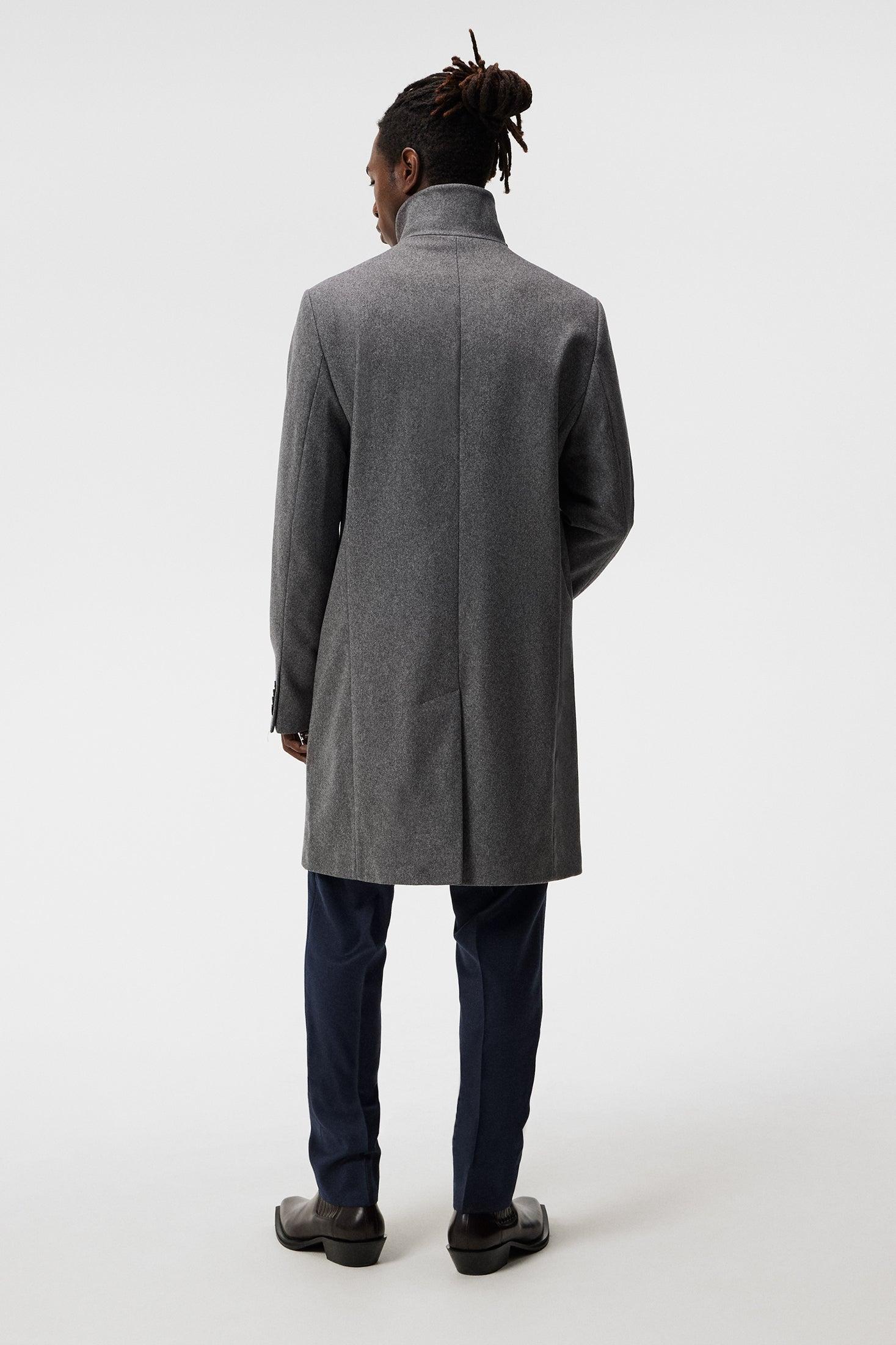 J. Lindeberg Holger Melton Mid Grey Melange Coat Product Image