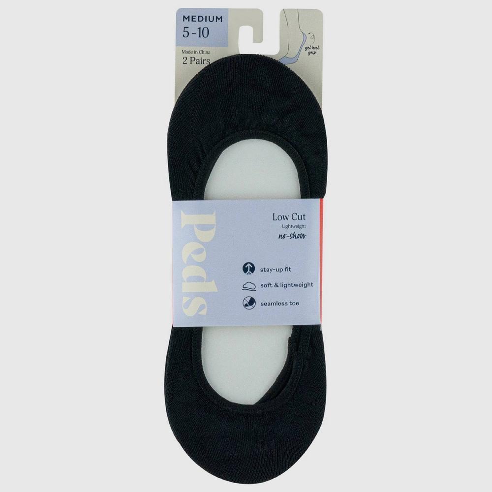 Peds Women's 2pk Microfiber Liner Socks 5-10: Seamless Toe, Hidden Gel Heel Grip Product Image