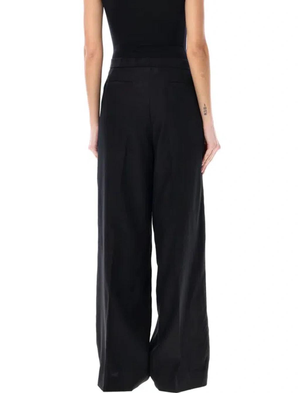 FABIANA FILIPPI Wool And Silk Trousers In Black Product Image