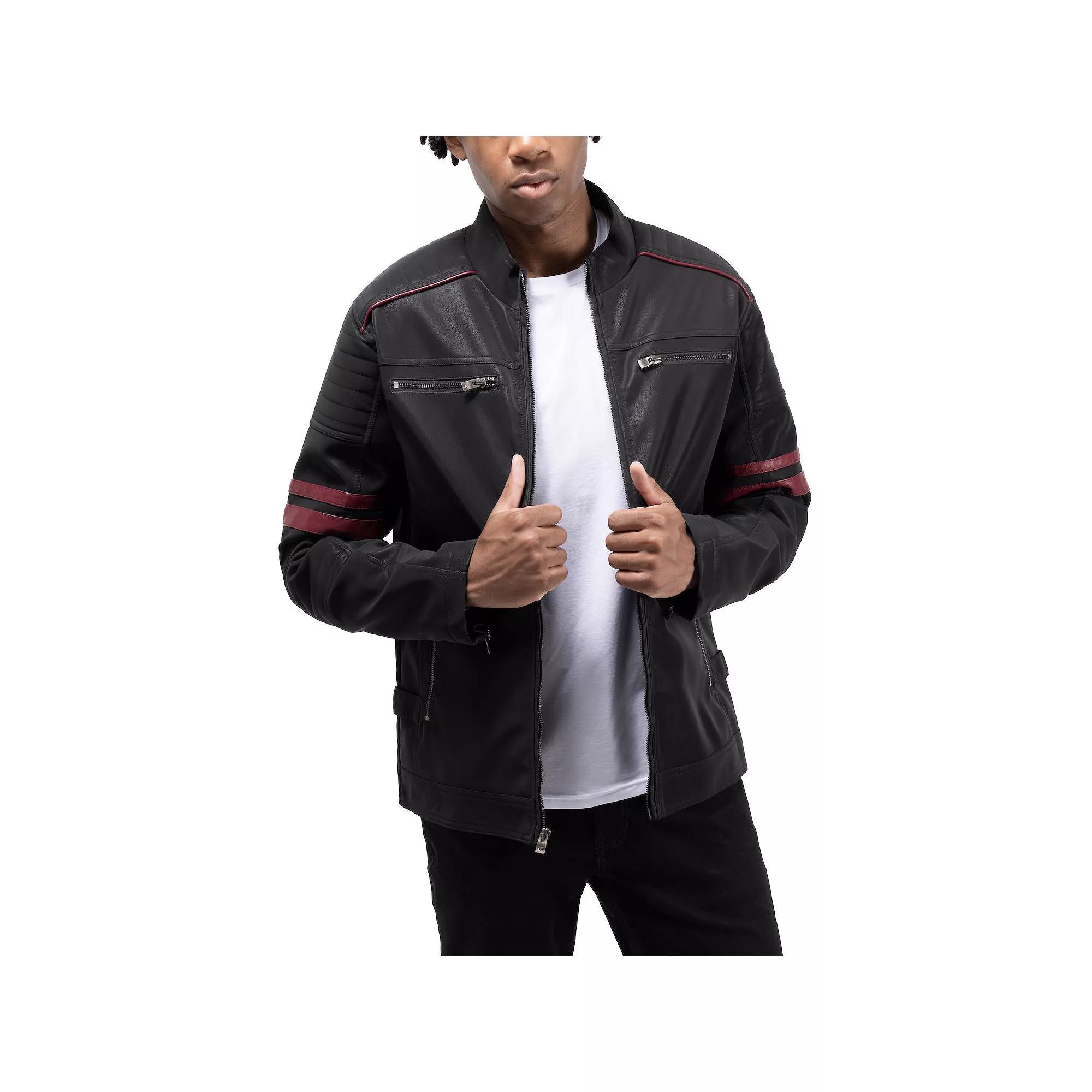 Men's Xray Faux Leather Jacket, Size: XL, Black Product Image
