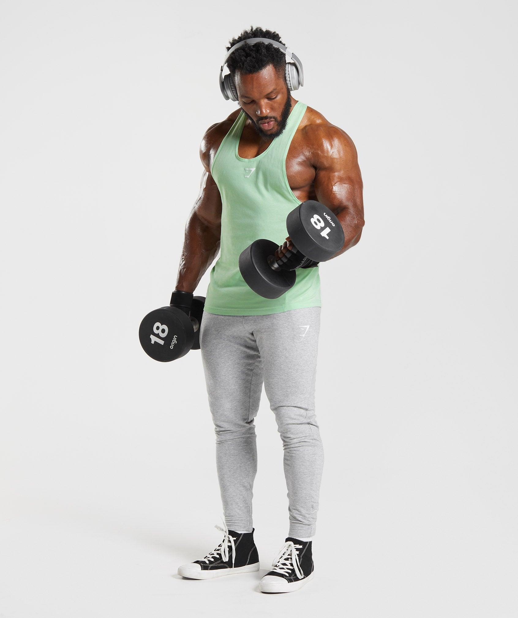 Gymshark React Stringer - Aloe Green Male Product Image