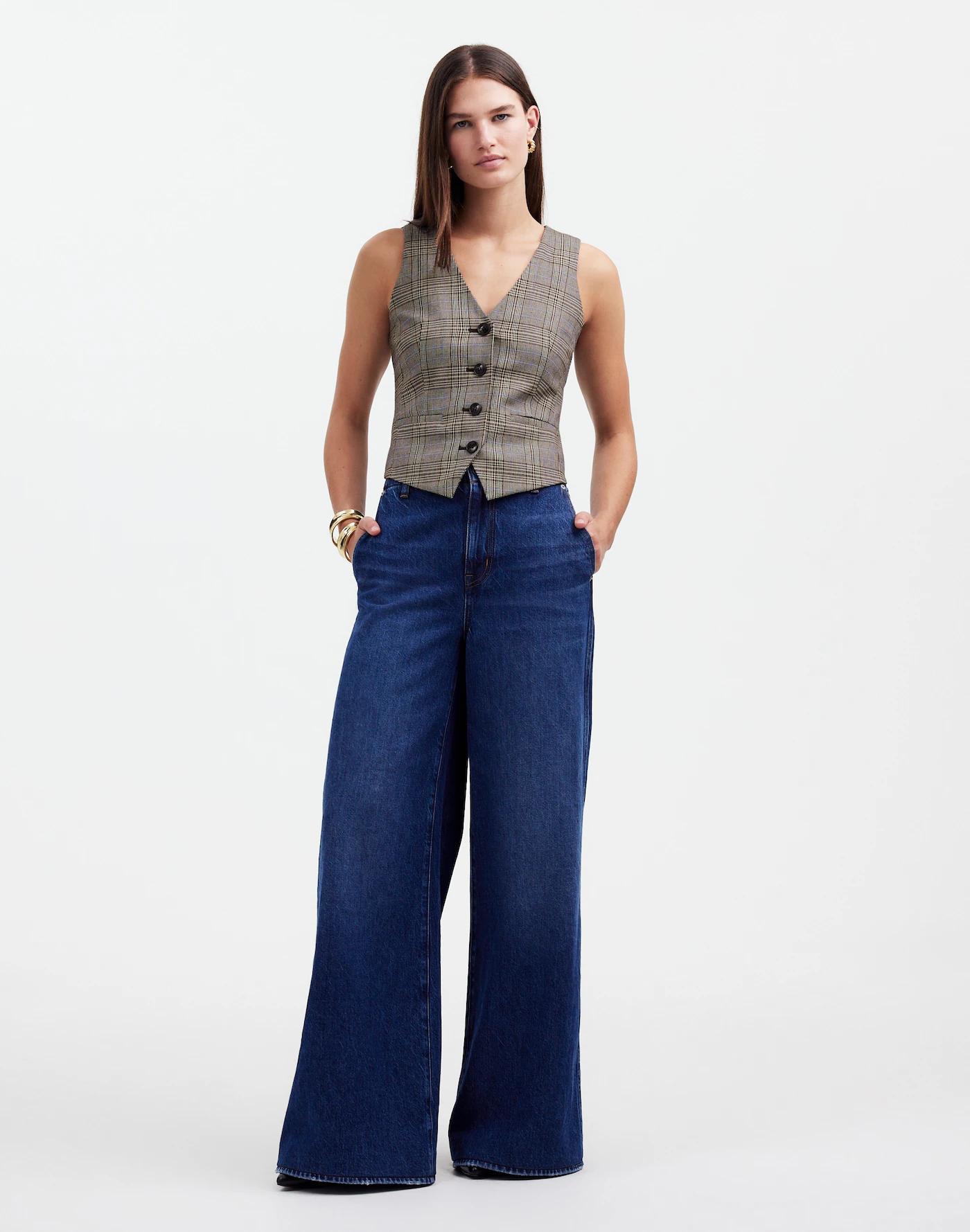 Waisted Vest in Yarn-Dye Product Image