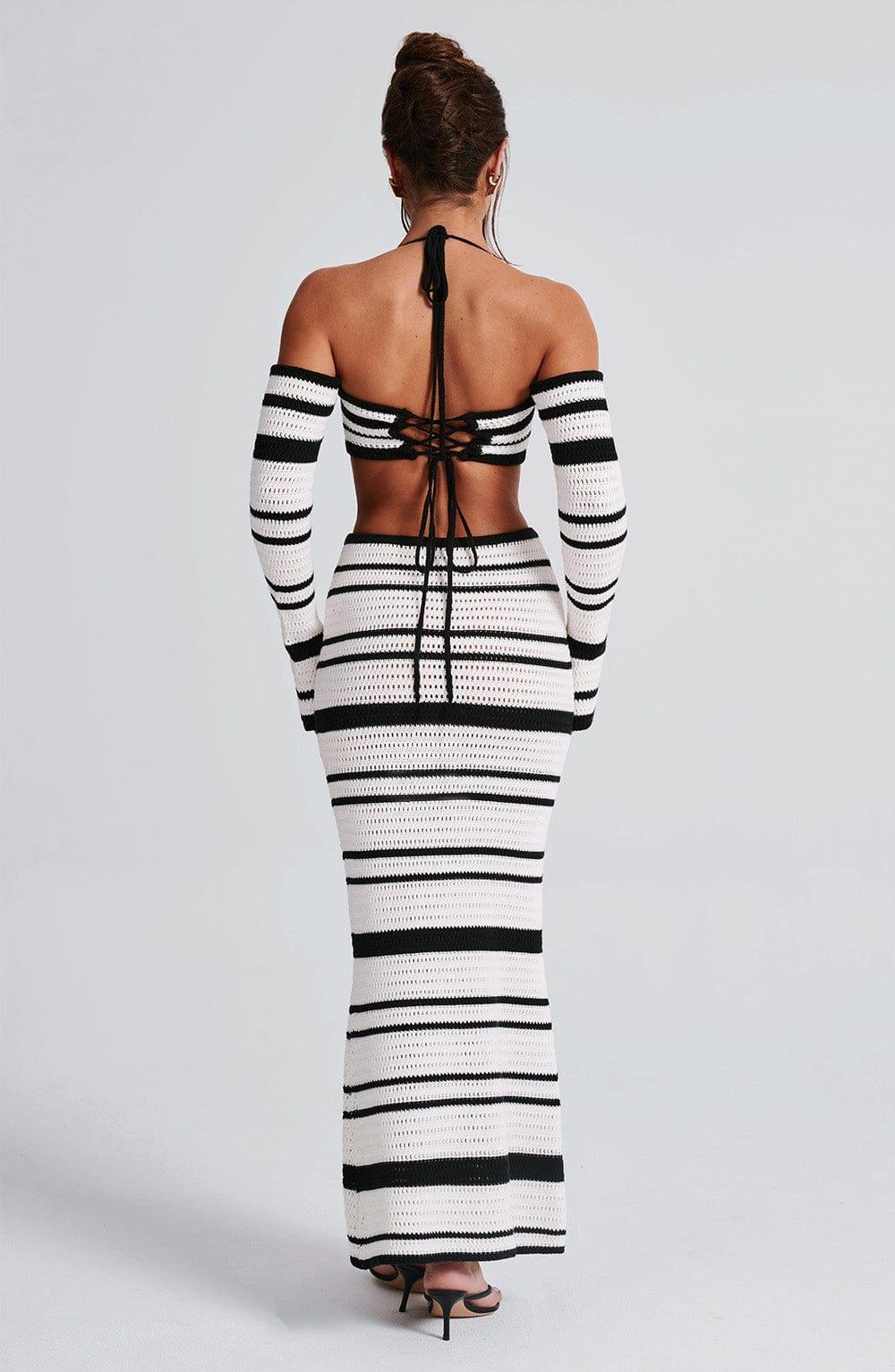 Georgia Maxi Skirt - Black/White Product Image
