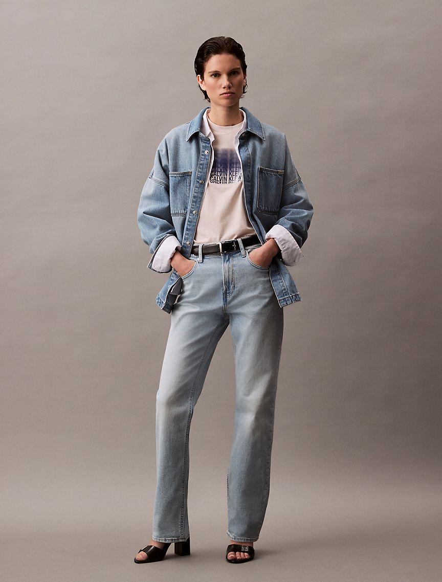 High Rise Straight Jeans Product Image