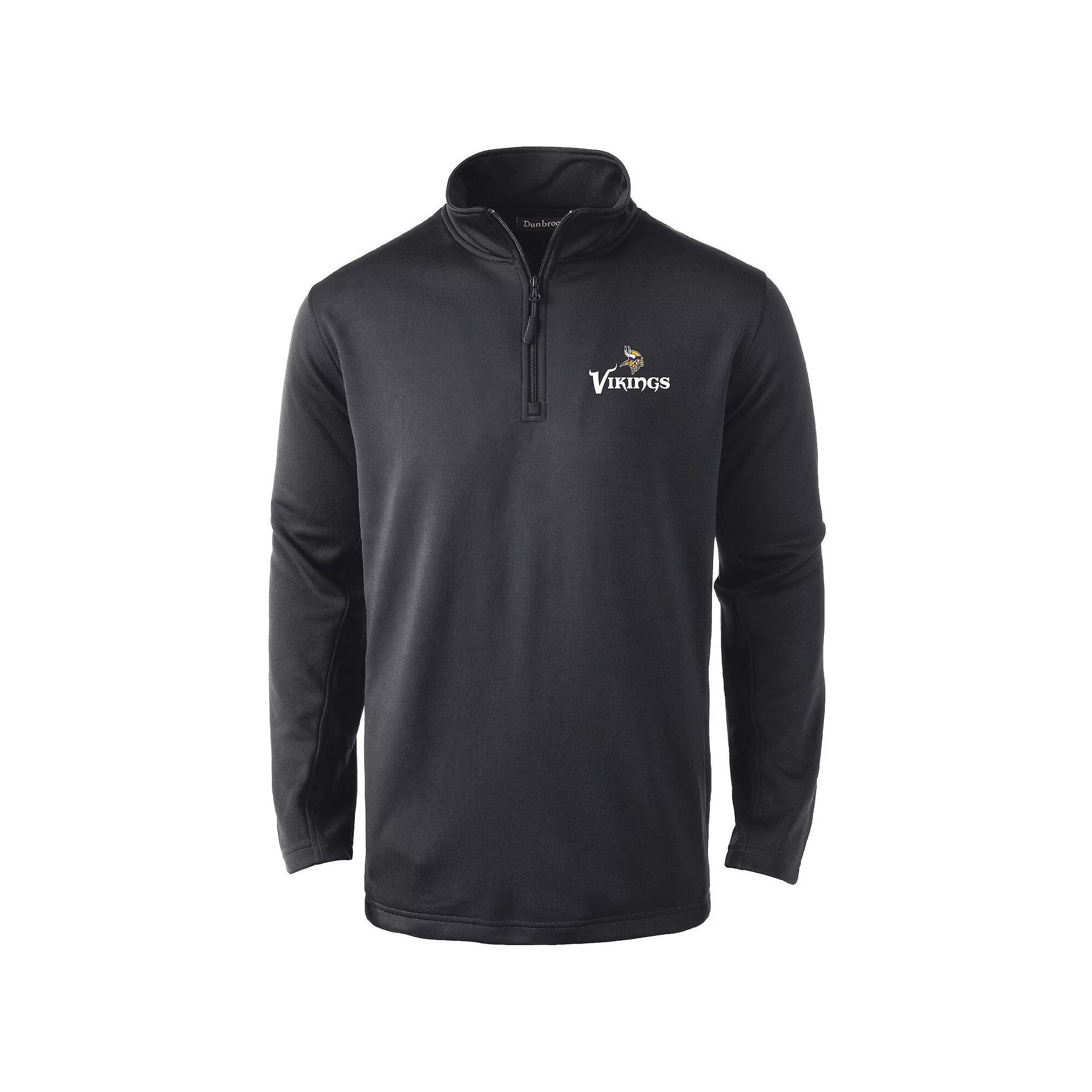 Men's Dunbrooke Black Minnesota Vikings All-Star Tech Quarter-Zip Top, Size: Medium Product Image