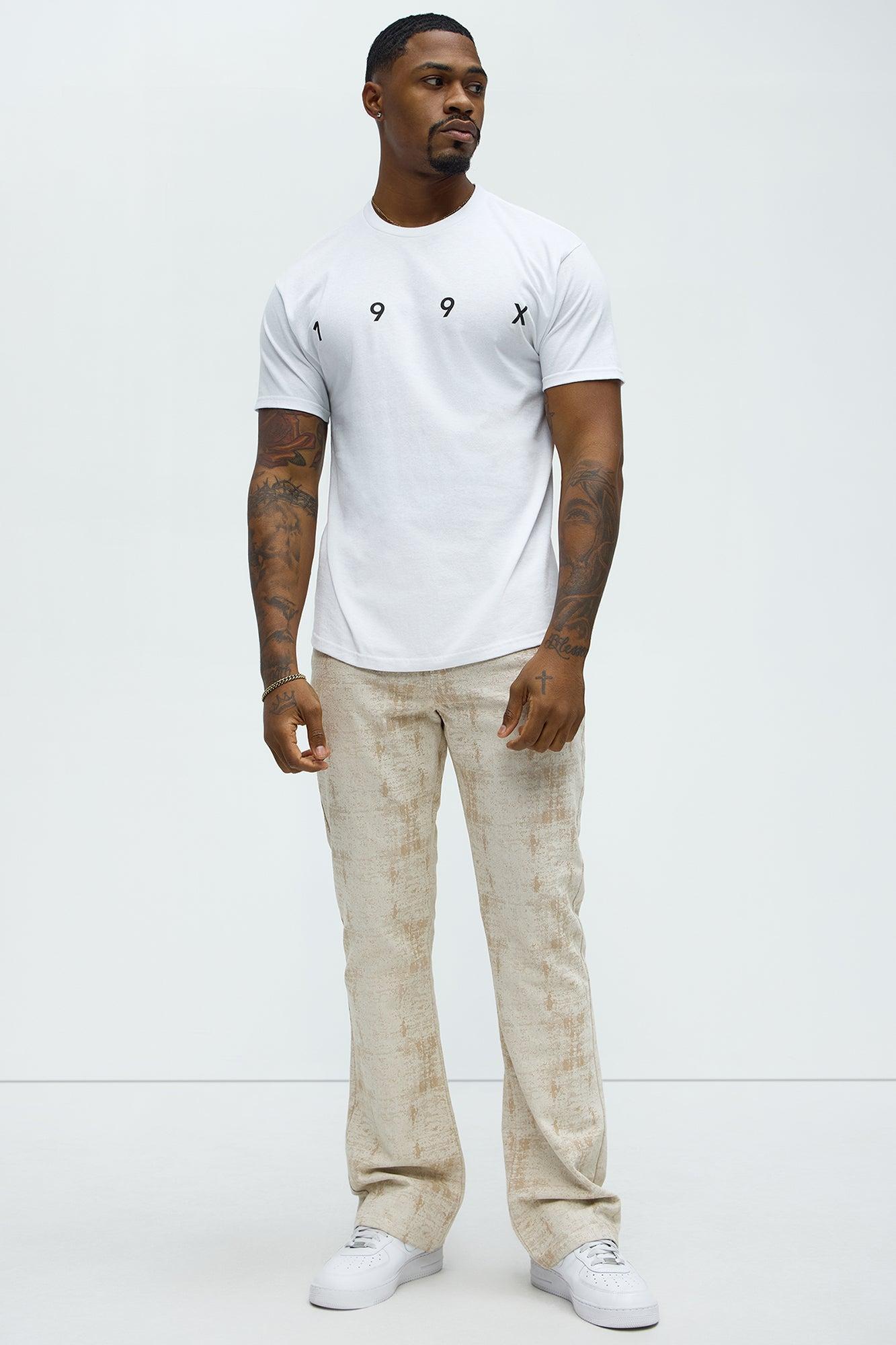 Finesse Grand Prix Short Sleeve Crew Neck T shirt - White Product Image