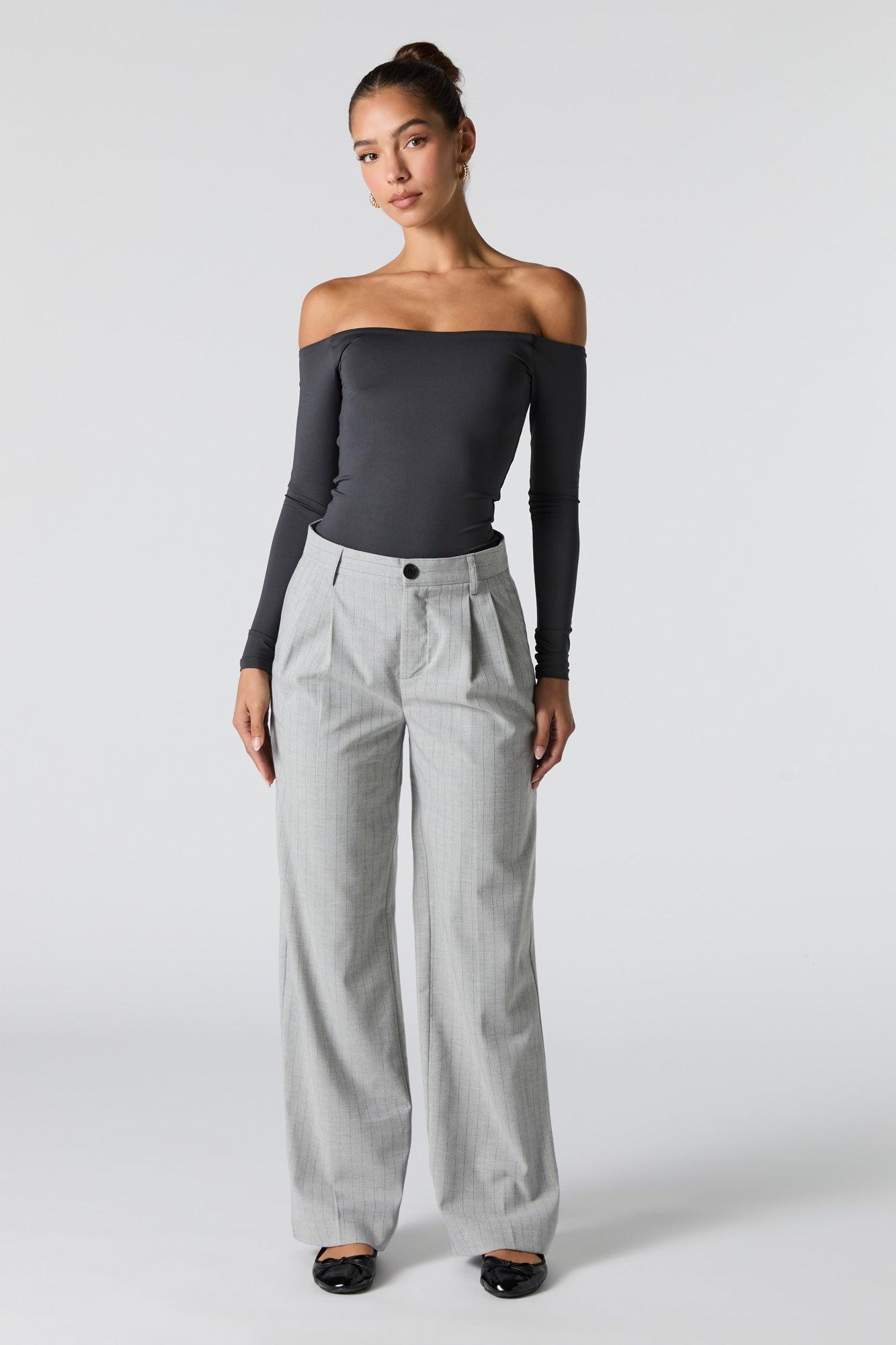 Pleated Wide Leg Dress Pant Female Product Image