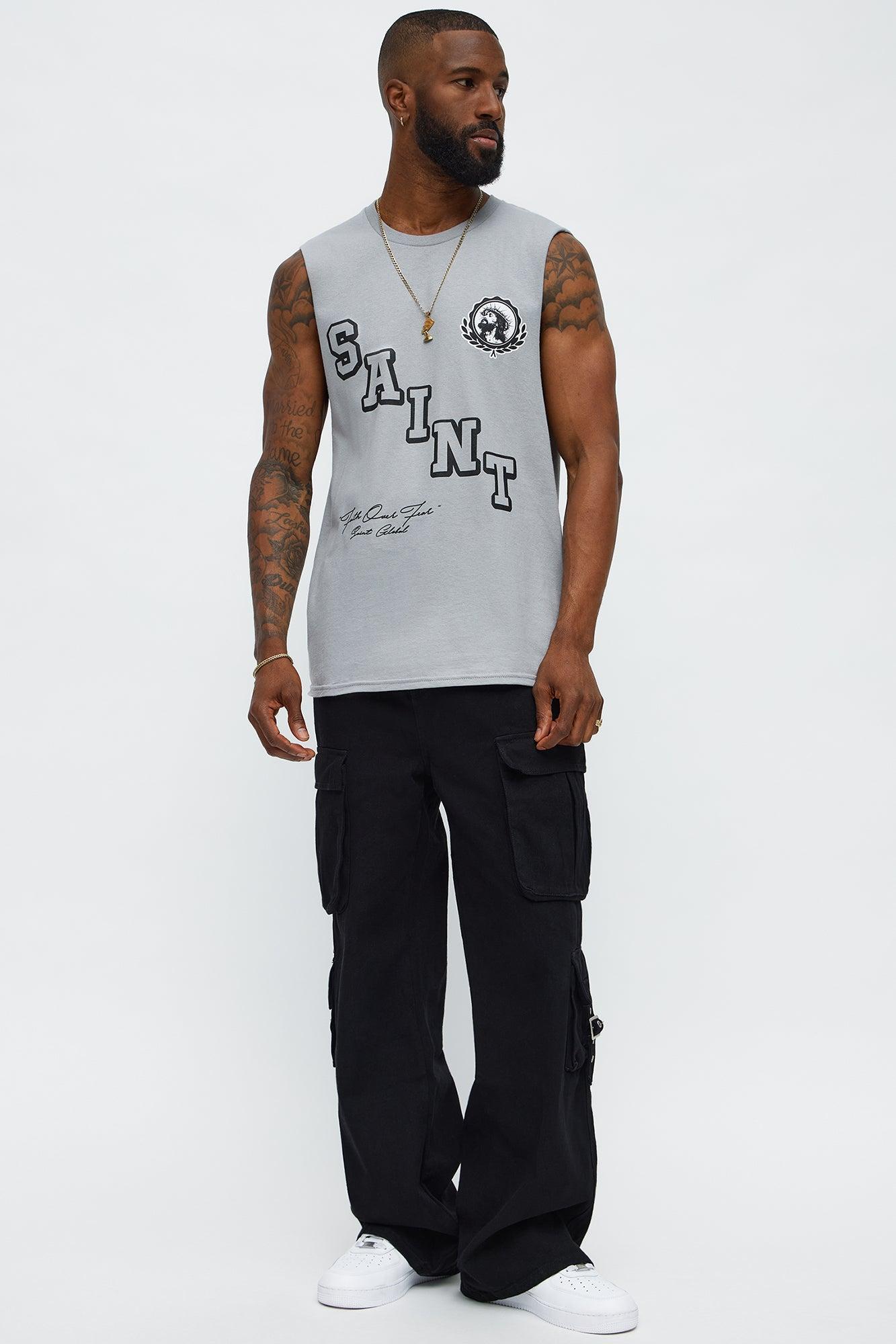 Saint University Muscle Tee - Grey Product Image
