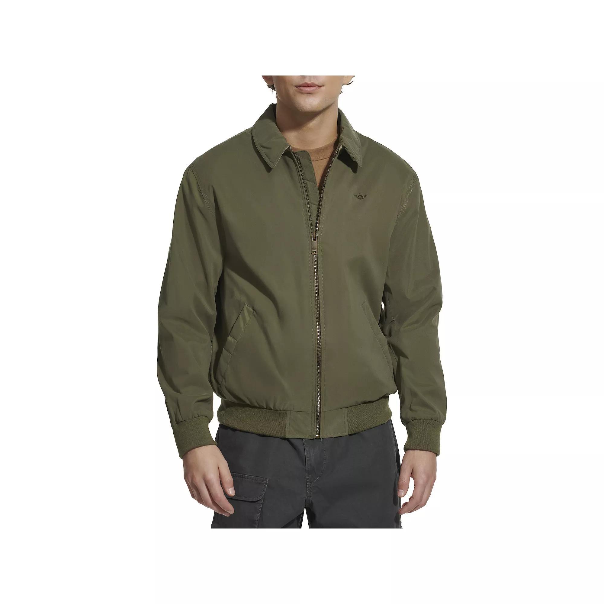 Men's Dockers® Micro-Twill Golf Bomber Jacket, Size: XL, Green Product Image