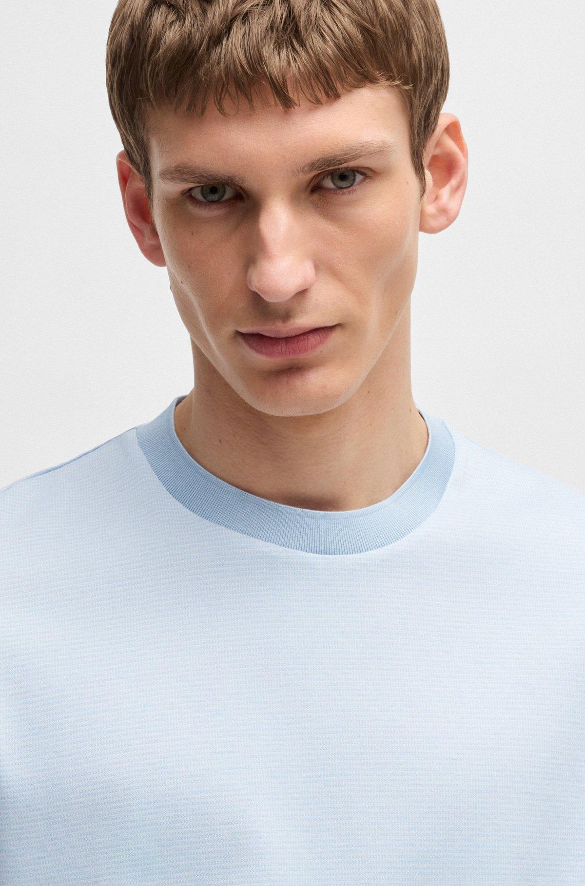Mercerized-cotton T-shirt with micro pattern Product Image