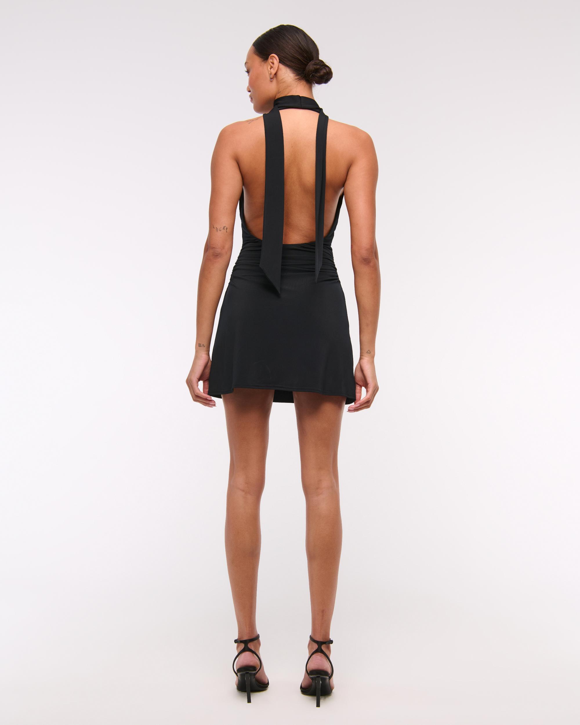 Halter Knit Mini Dress Product Image