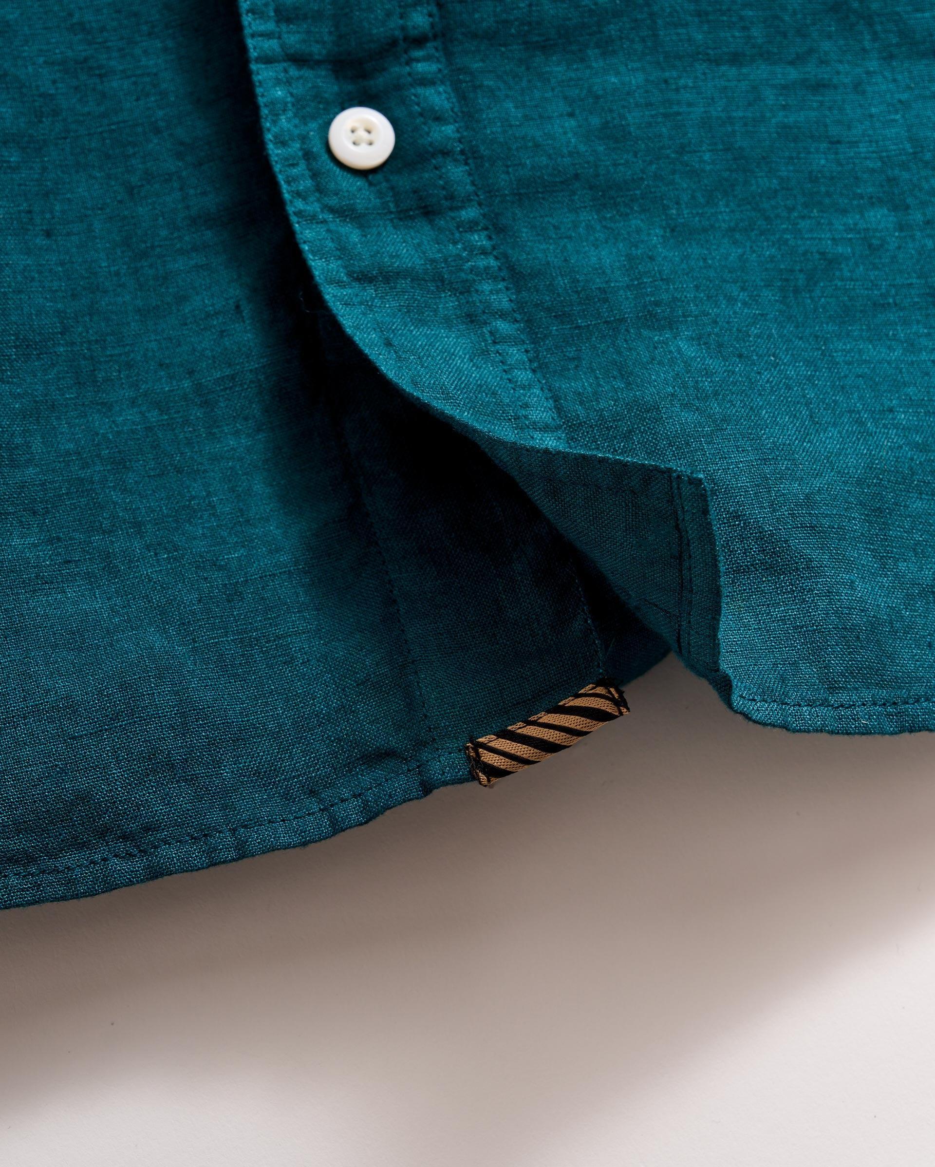 Short Sleeve Linen Tuscumbia Shirt Button Down -  Product Image