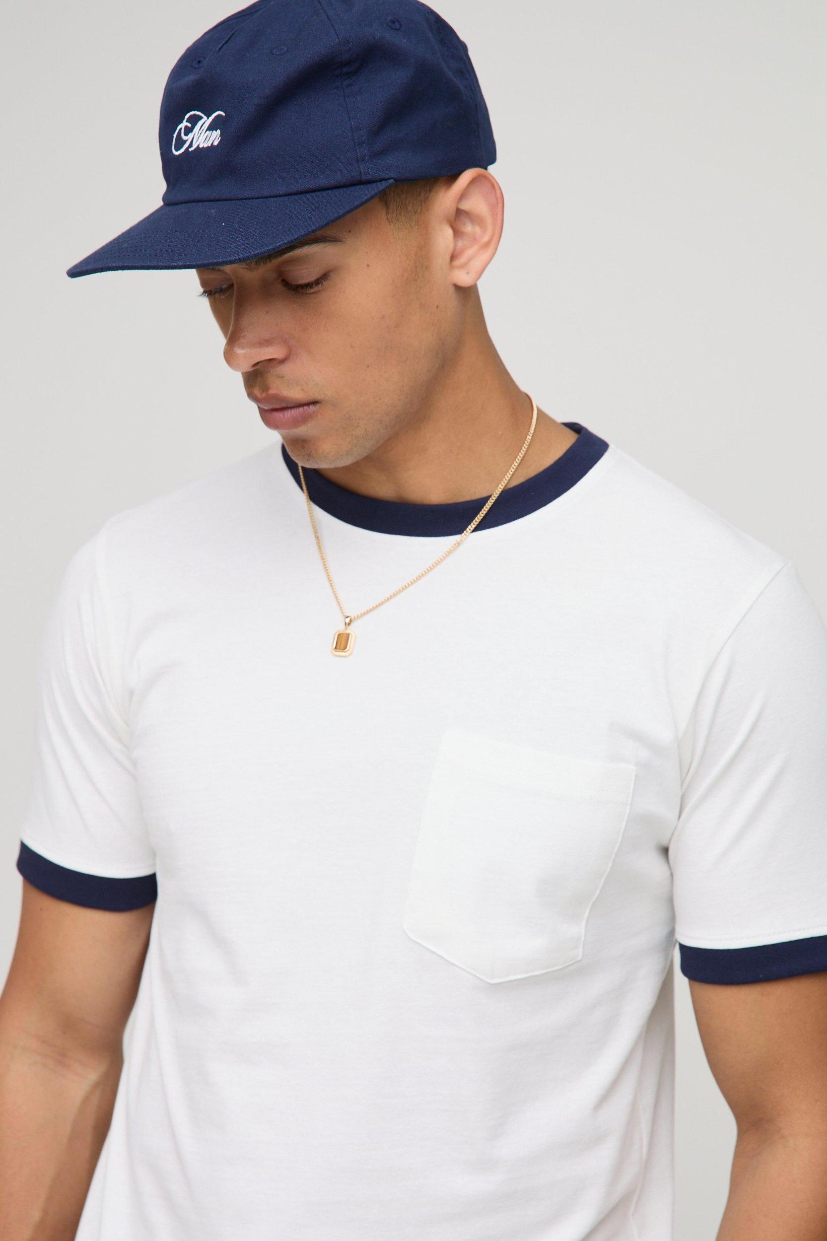 Slim Fit Pocket Ringer T-Shirt | boohooMAN USA Product Image