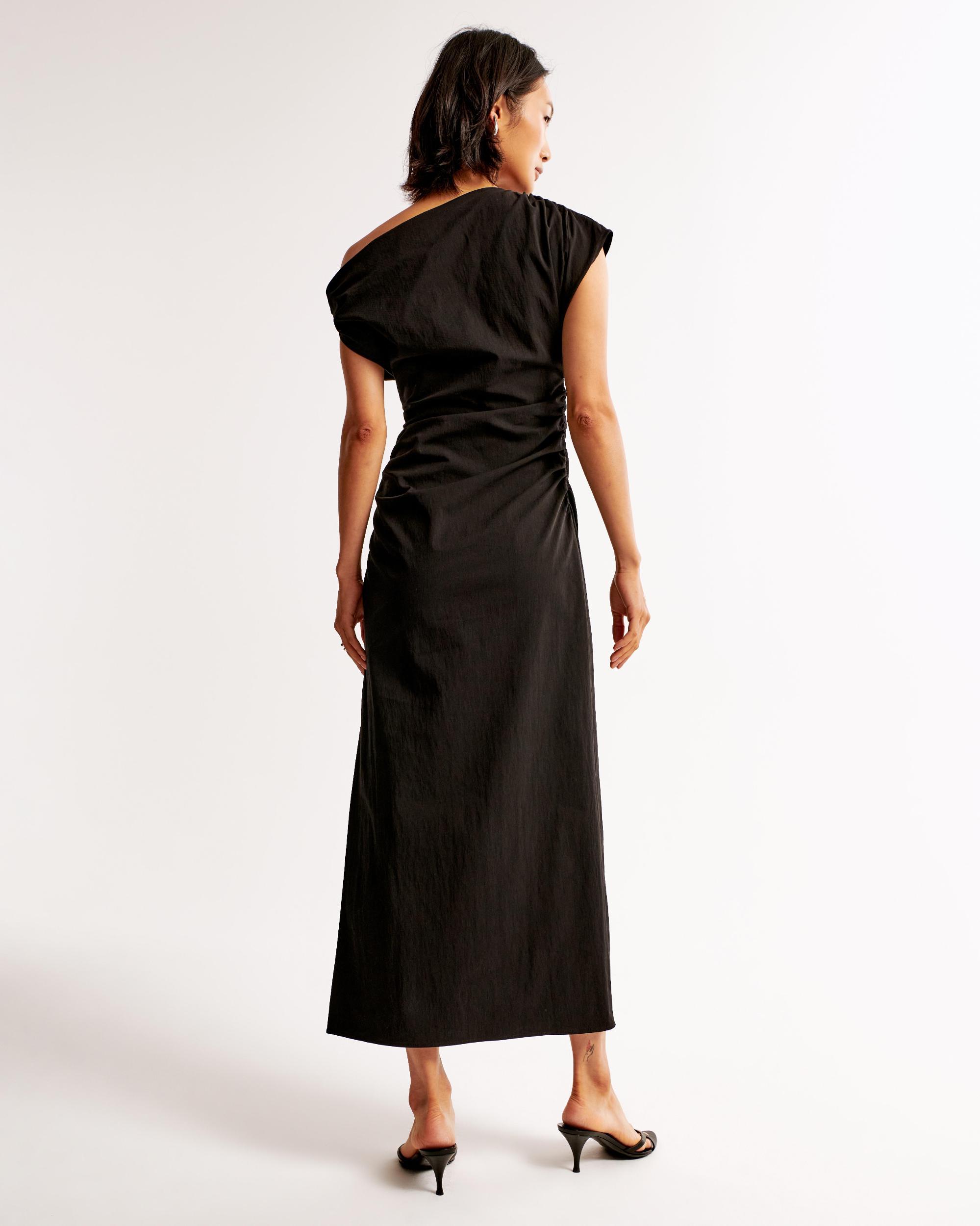 Off-The-Shoulder Draped Midi Dress Product Image