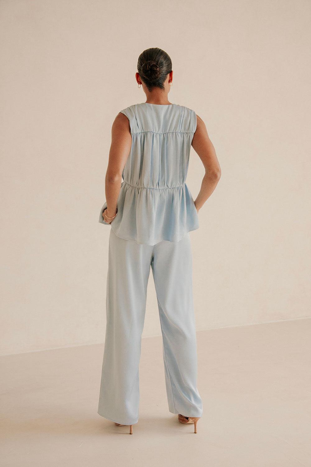 SAMPLE-Juliette Pants - Blue Product Image