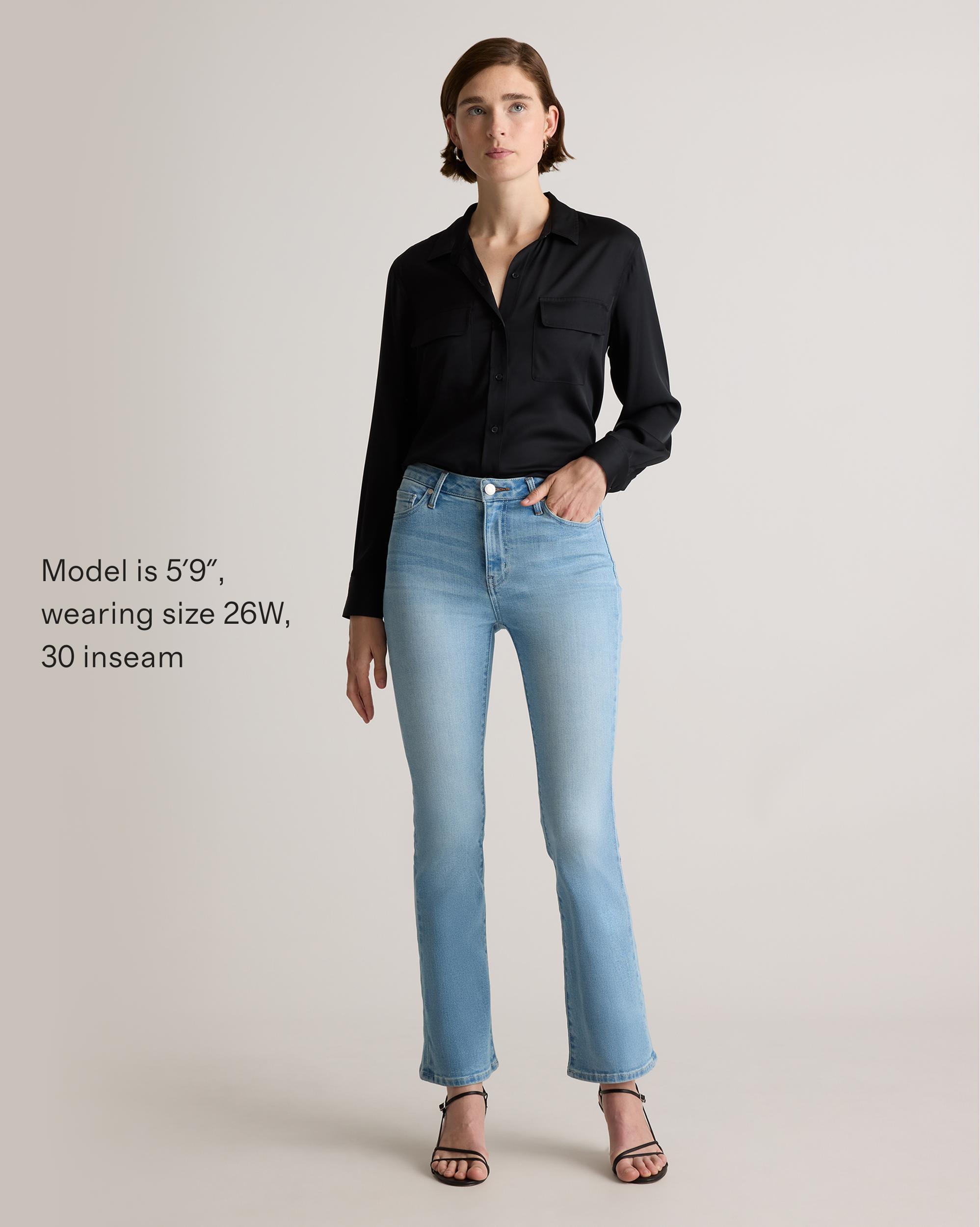 Quince | Women's Bella Stretch Kick Flare Jeans Organic Cotton Product Image