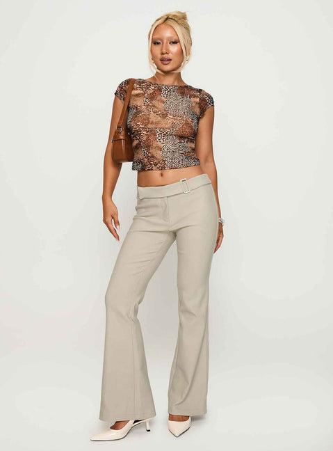 Tied In Short Sleeve Top Leopard Product Image
