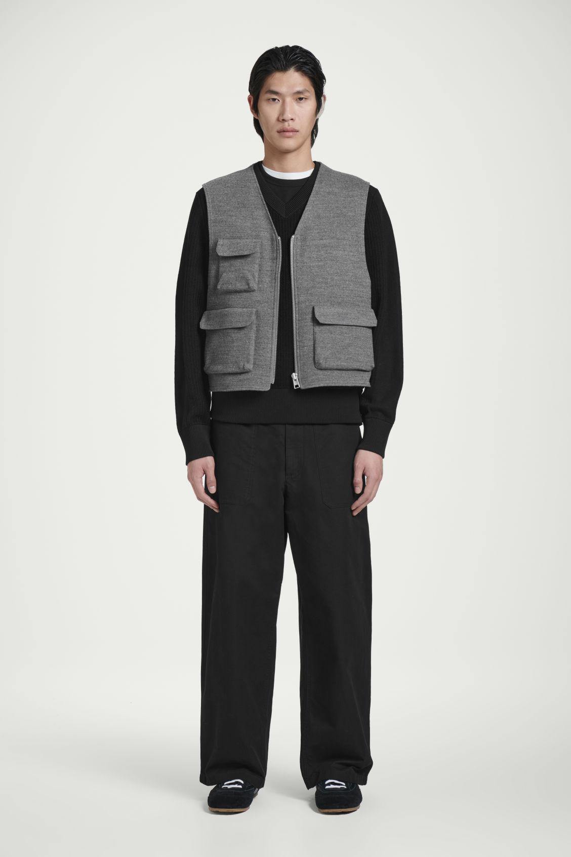 WOOL-BLEND UTILITY VEST Product Image