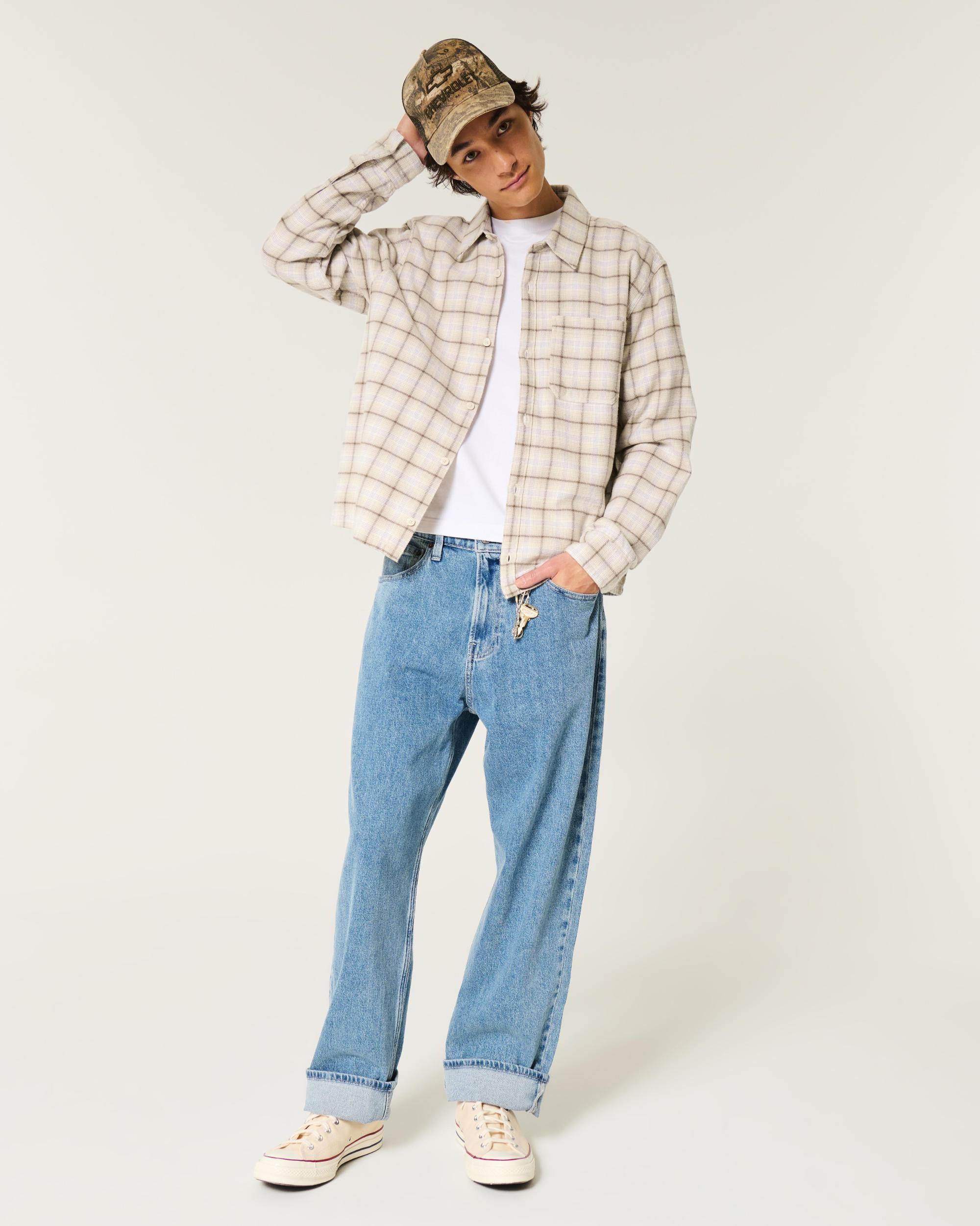 Flannel Button-Through Overshirt Product Image