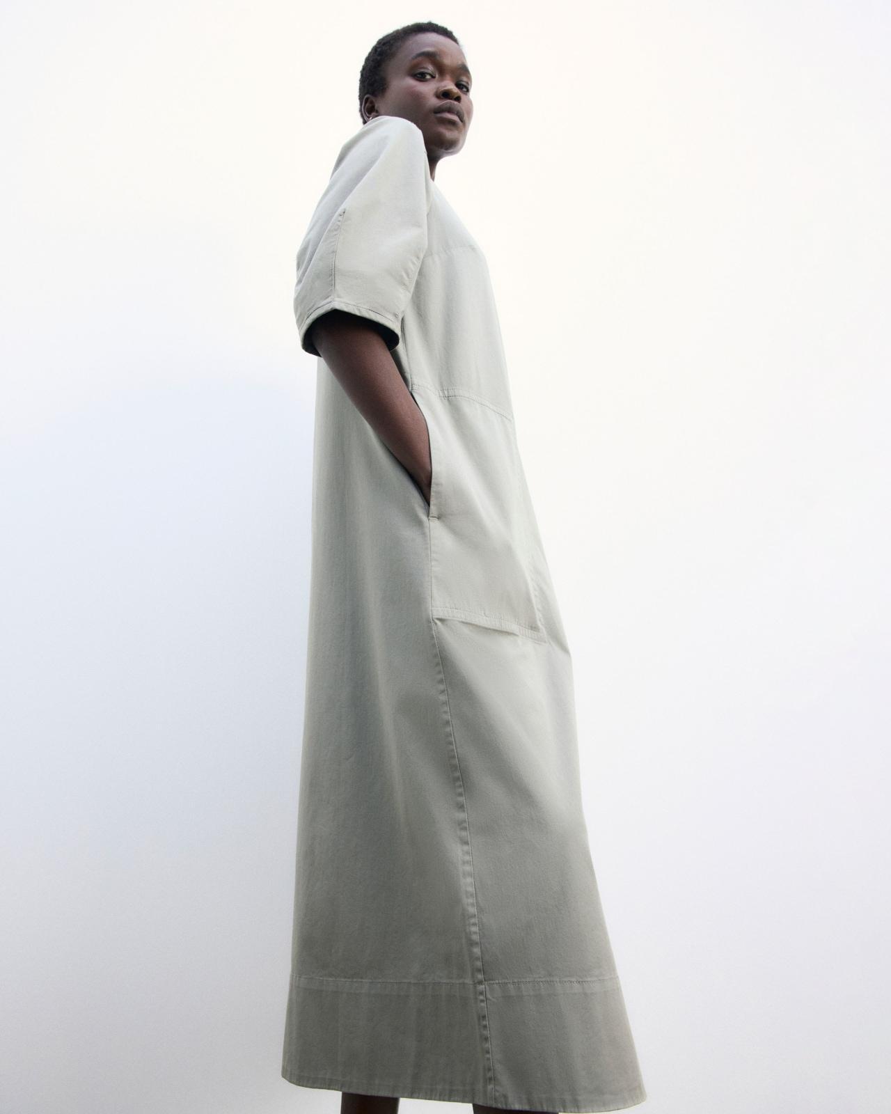 The Short-Sleeve Puff Midi Dress Product Image