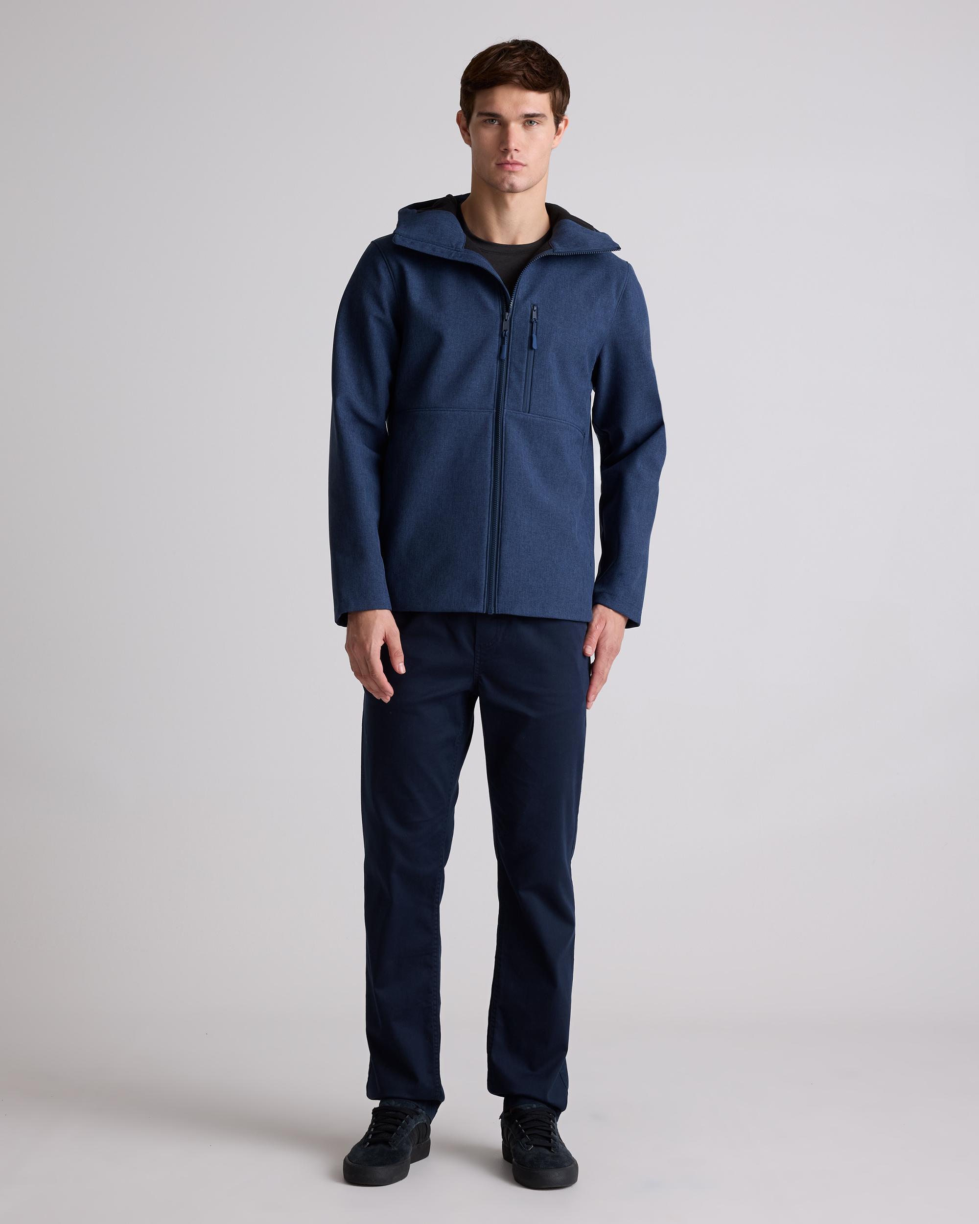 Quince | Men's Softshell Fleece-Lined Full-Zip Hooded Jacket Recycled Polyester Product Image