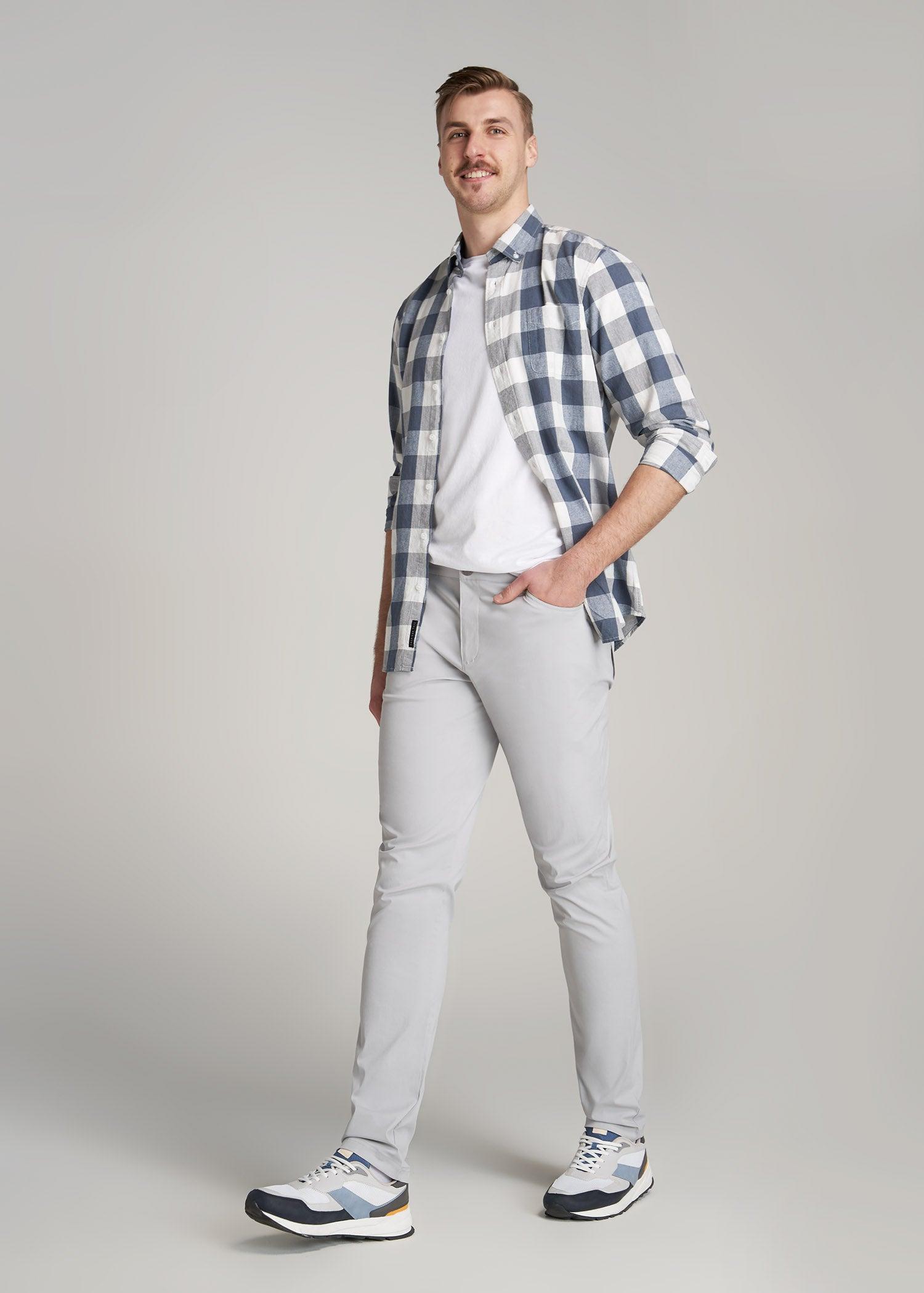 TAPERED-FIT Traveler Pants for Tall Men in White Product Image