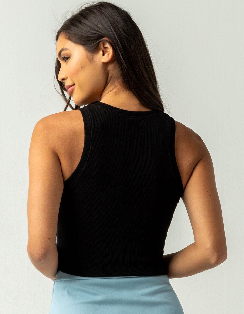 TILLYS High Neck Womens Tank - BLACK Product Image