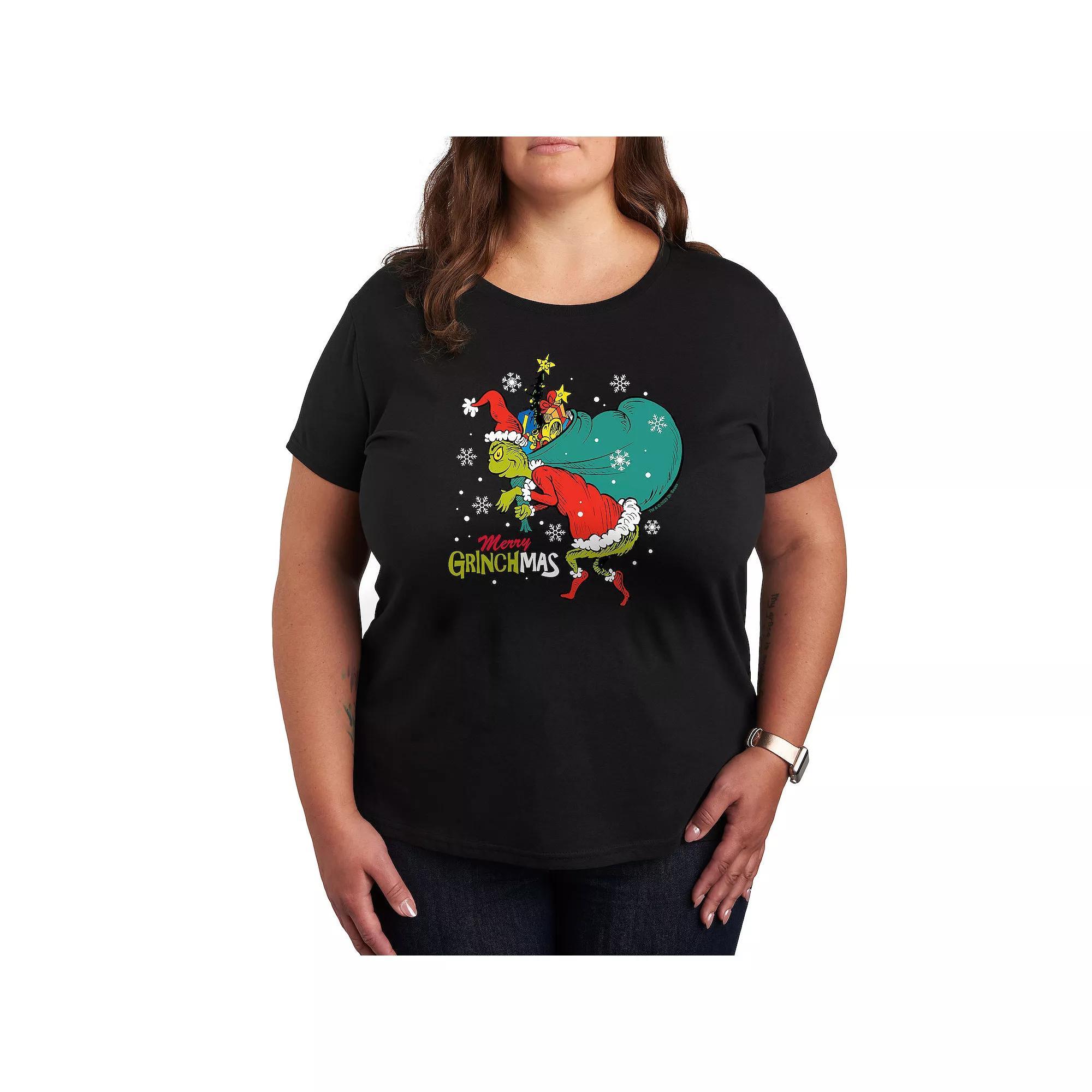 Plus Peanuts Snoopy and Woodstock Gobble Gobble Graphic Tee, Women's, Size: 3XL, Black Product Image