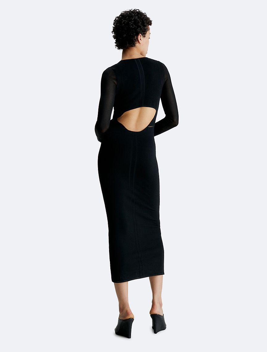 Sheer Cut Out Back Maxi Dress Product Image