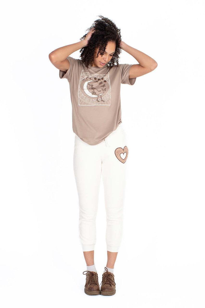 Heart Applique Sherpa Joggers Product Image