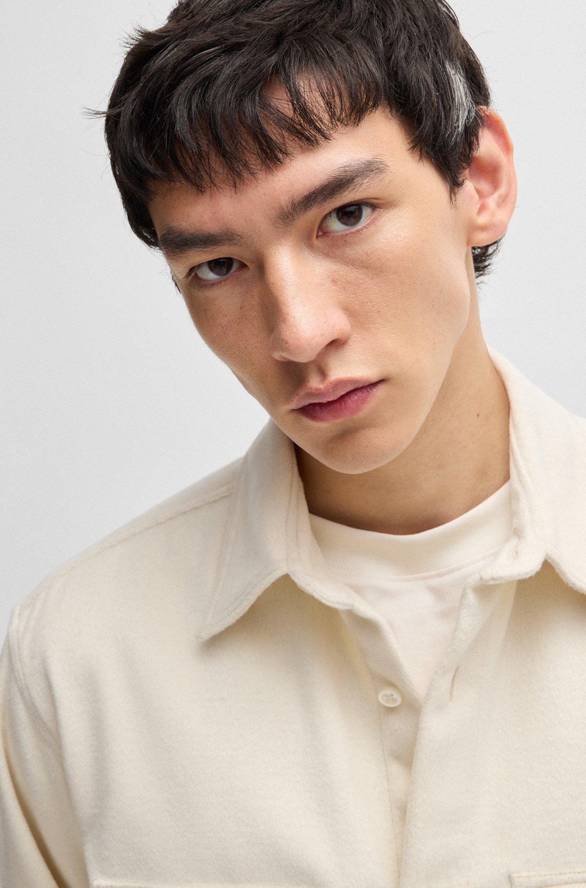 Oversize-fit shirt in brushed flannel Product Image