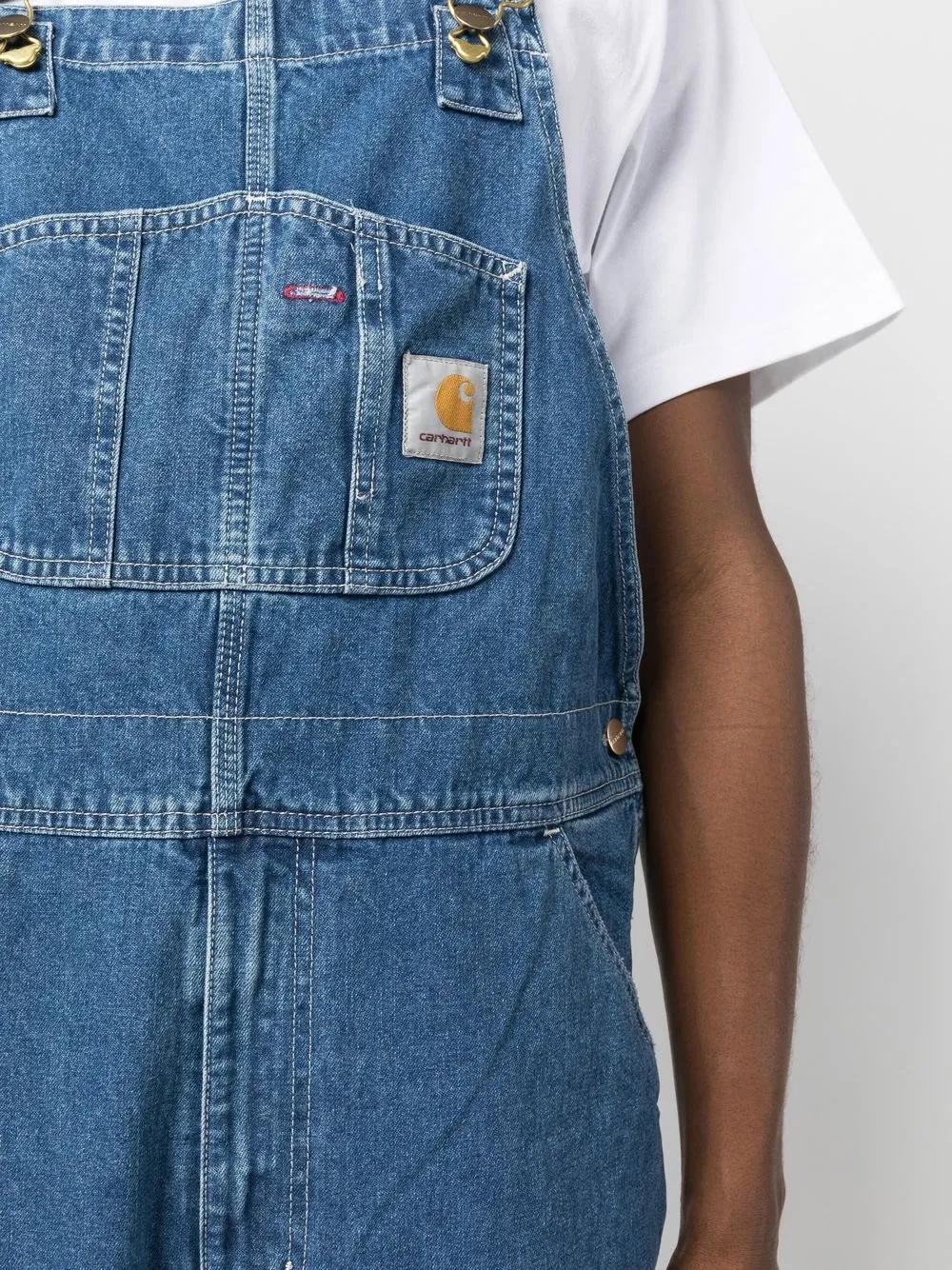 logo-patch straight-leg dungarees Product Image