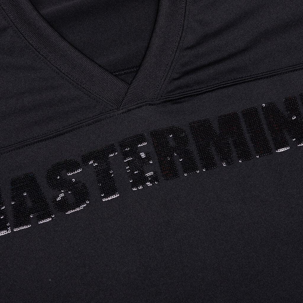 Football V-Neck Jersey T-Shirt - Black Male Product Image