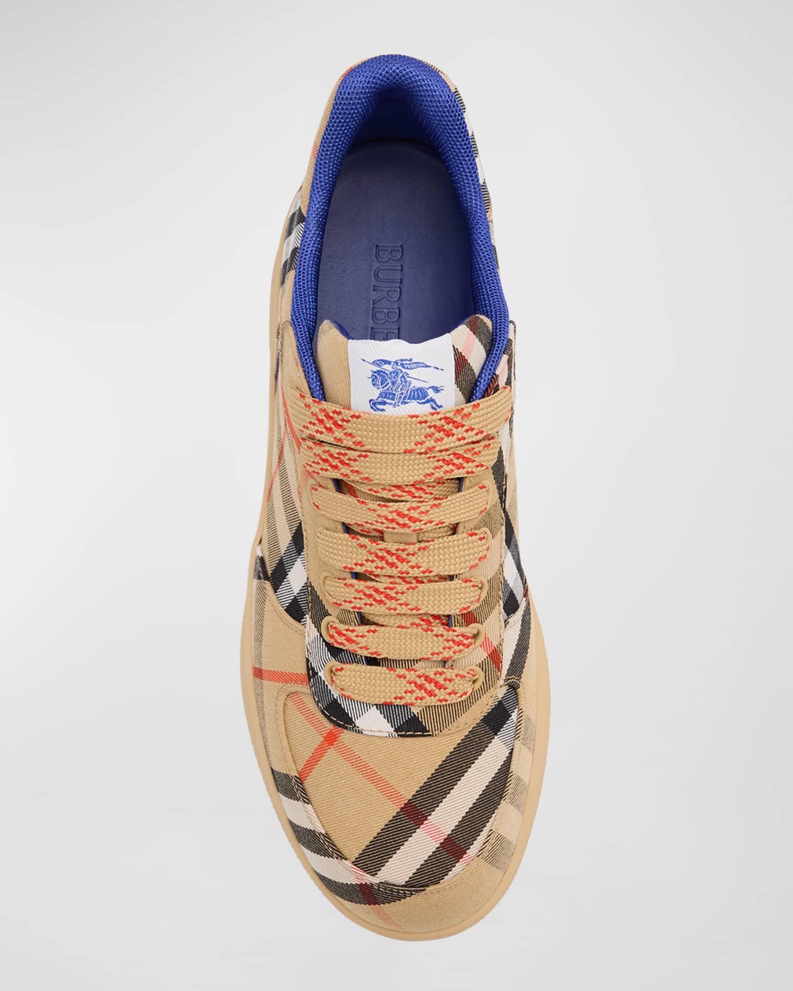 Men's Check Low-Top Sneakers Product Image
