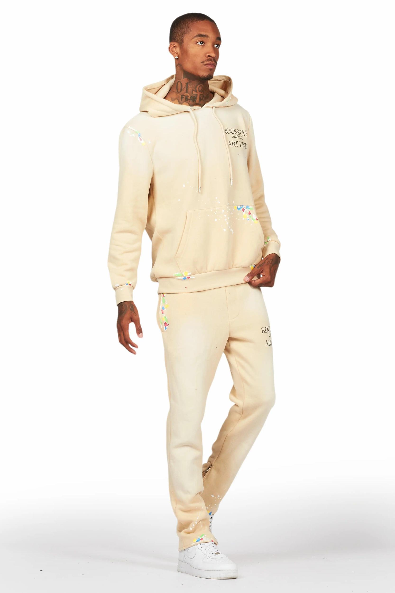 Rockstar Art Dist. Beige Slim Fit Track Set Male Product Image