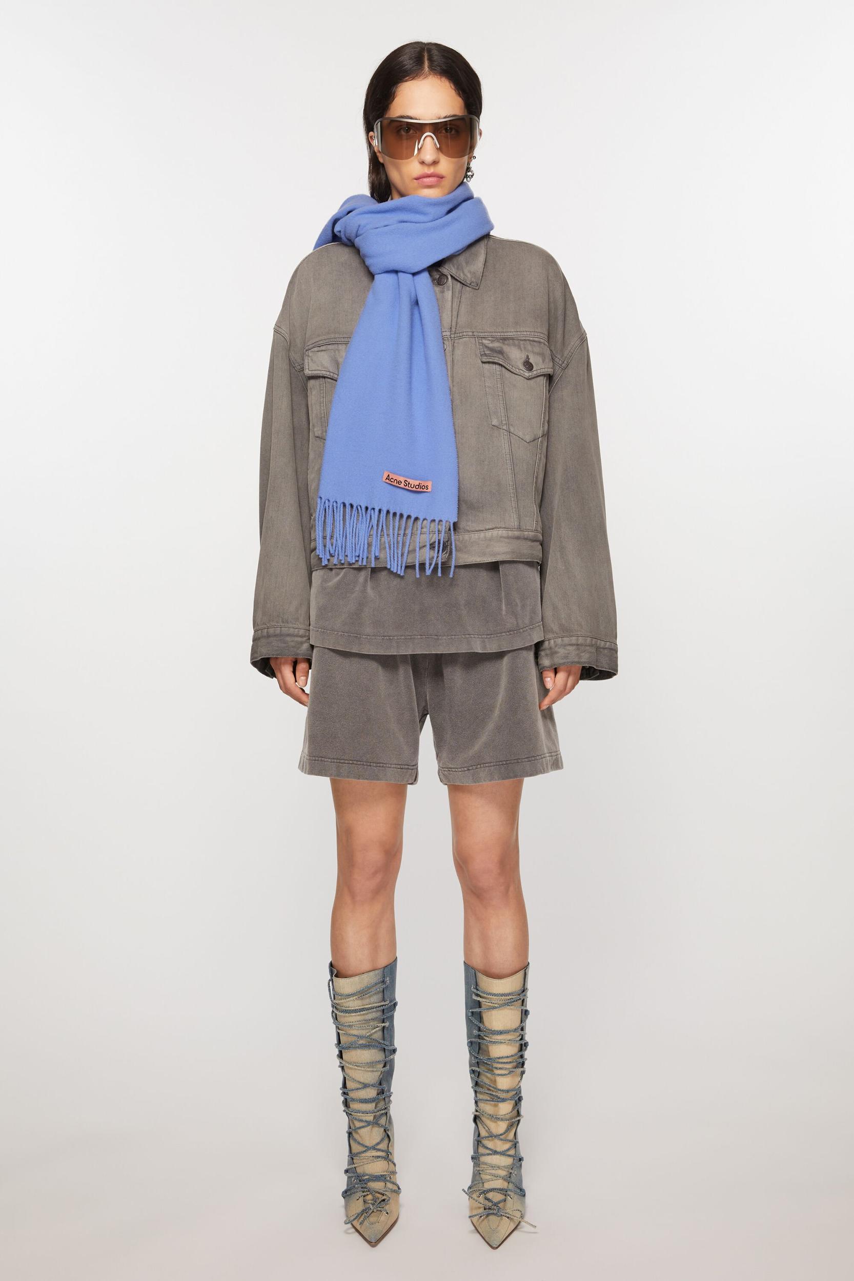 Fringe wool scarf - Narrow Product Image