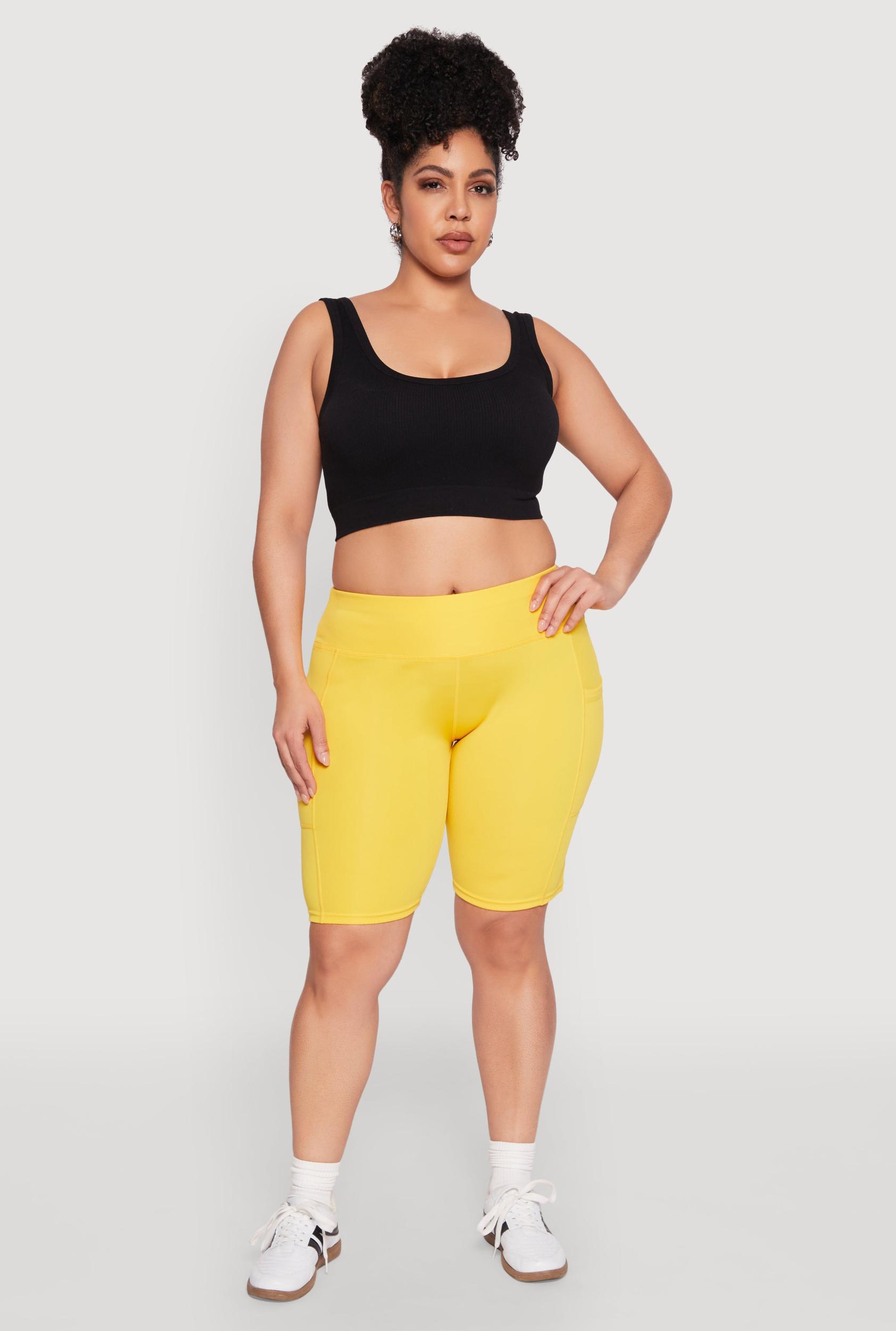 Womens Plus Size Cell Phone Pocket Biker Shorts Product Image
