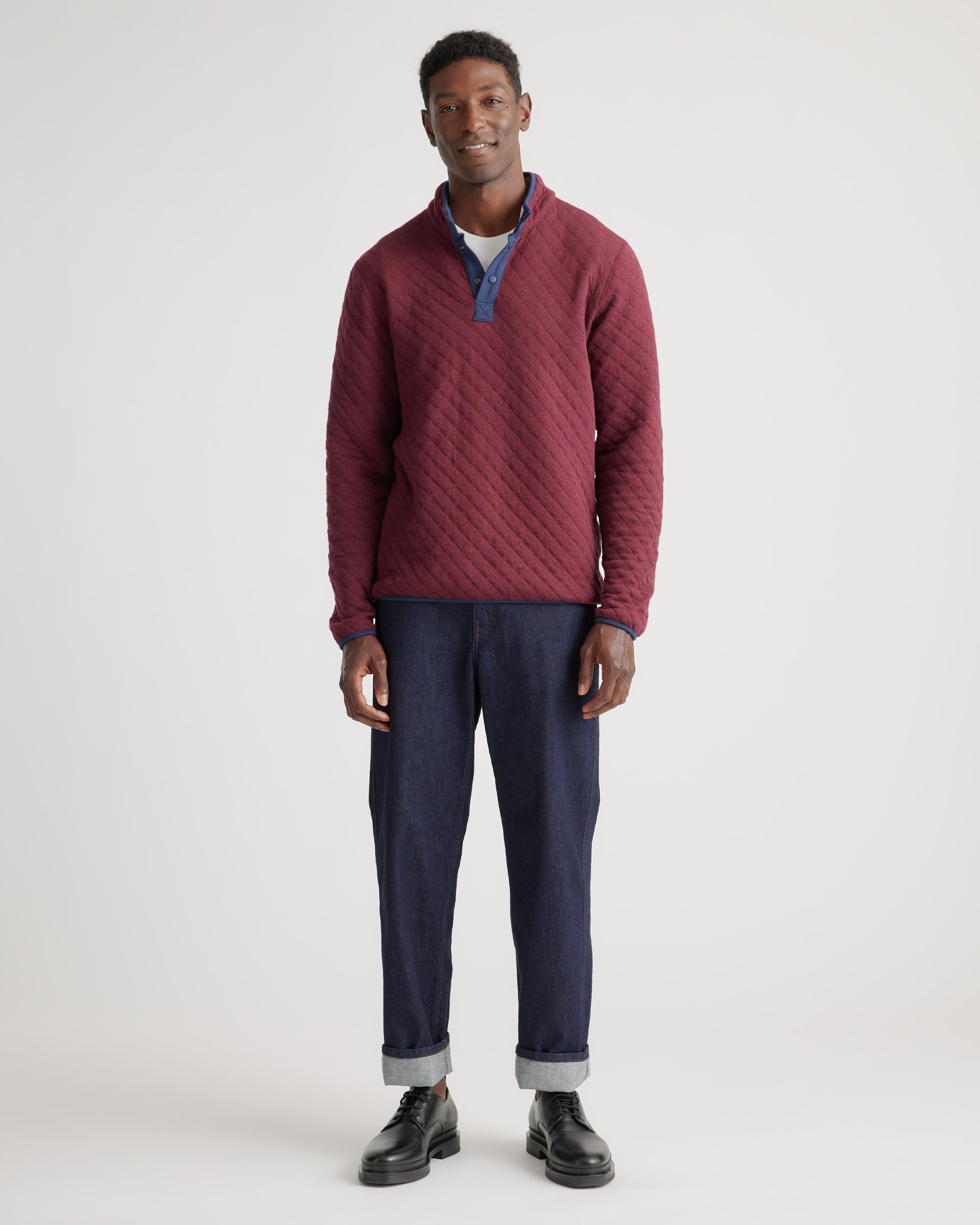 Quince | Men's Reversible Quilted Pullover Organic Cotton Product Image