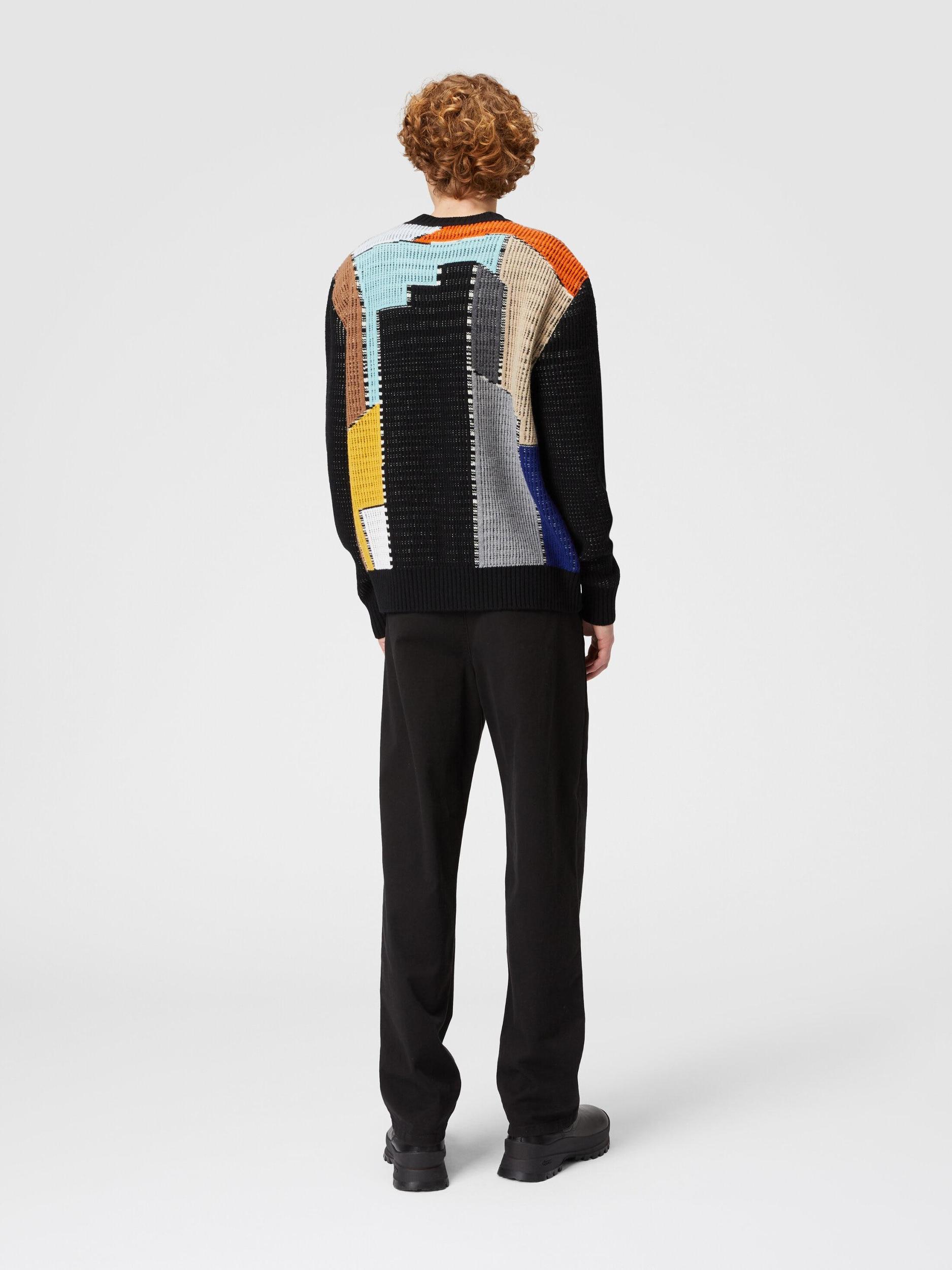 Wool crewneck pullover with inlay Product Image