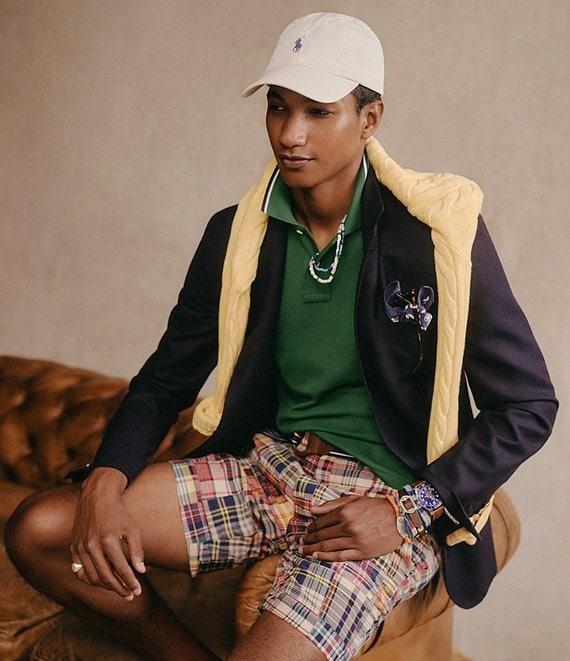 Polo Ralph Lauren Straight Patchwork Madras 9.5#double; Inseam Shorts Product Image