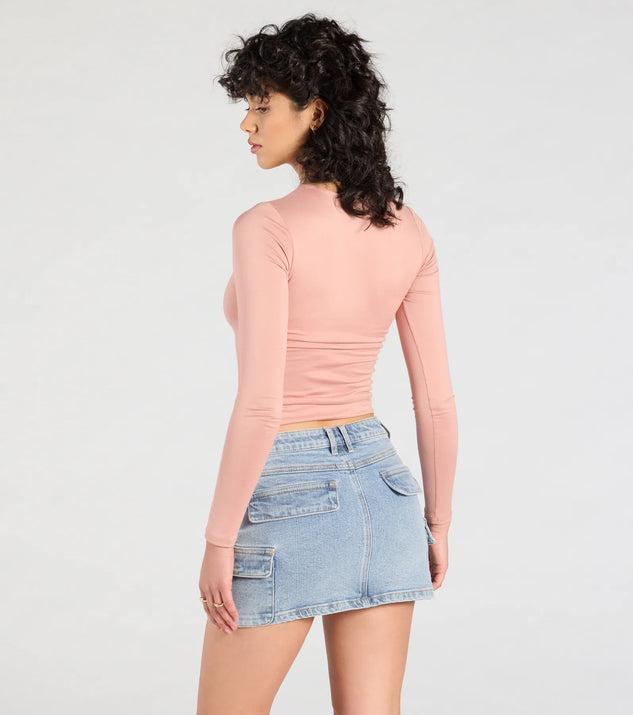 Essential Update Long Sleeve Crop Top Product Image