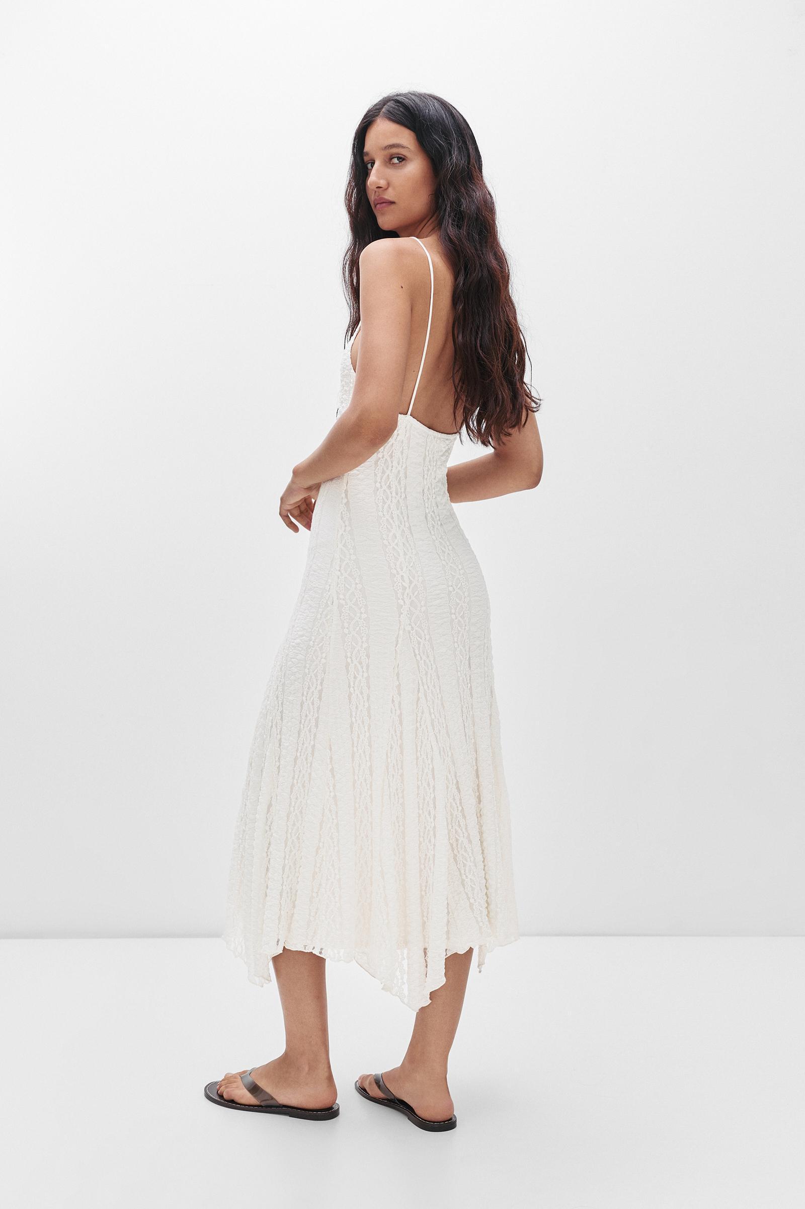 Lace Strappy Midi Dress Product Image