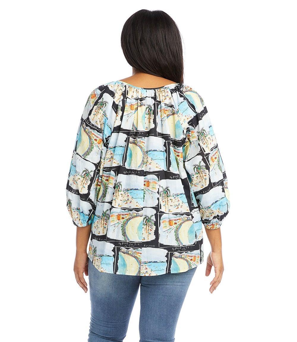1L45583W   Karie Peasant Top by Karen Kane Product Image