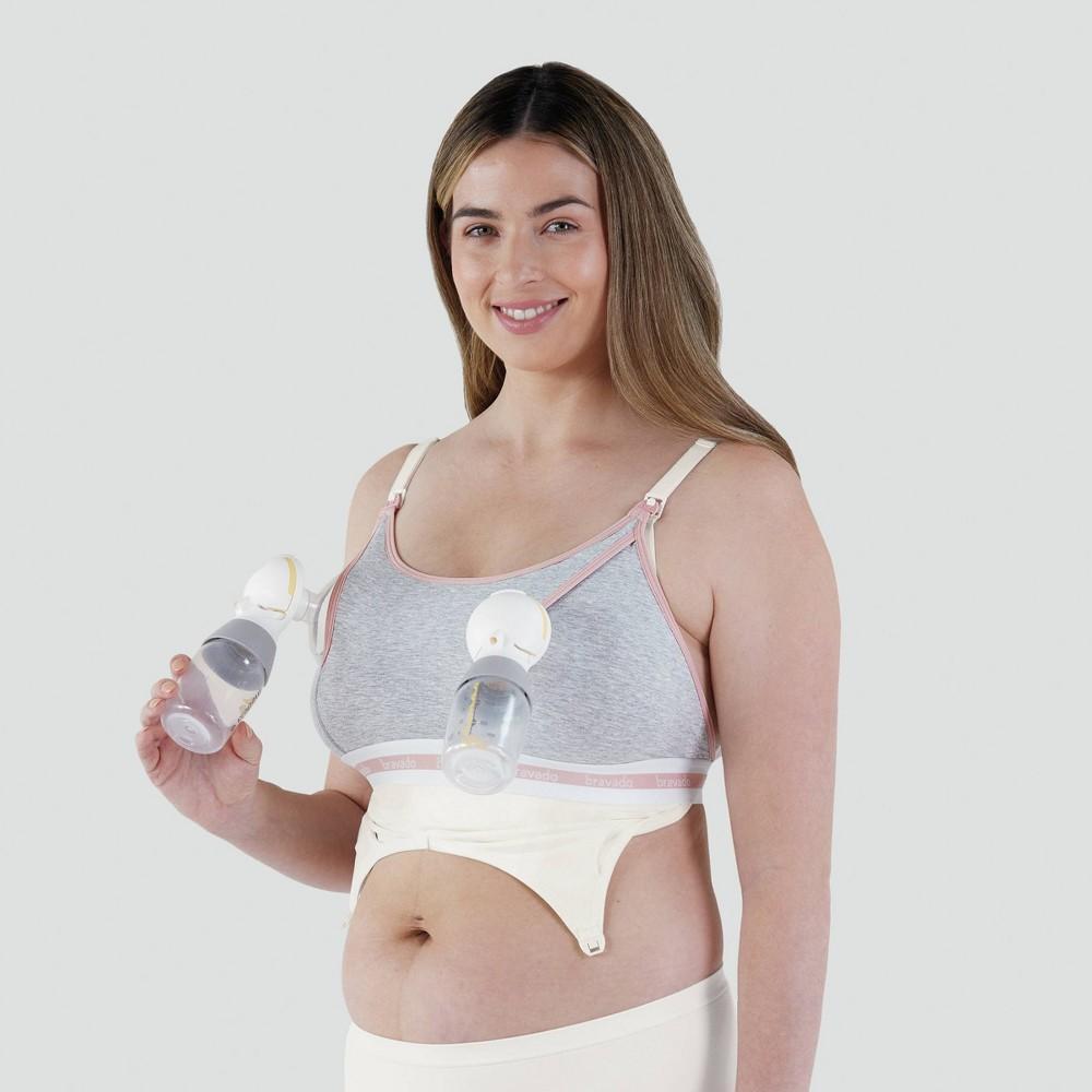 Bravado! Designs Women's Clip and Pump Hands-Free Nursing Bra Accessory - Black M: Maternity Unlined Knit Product Image