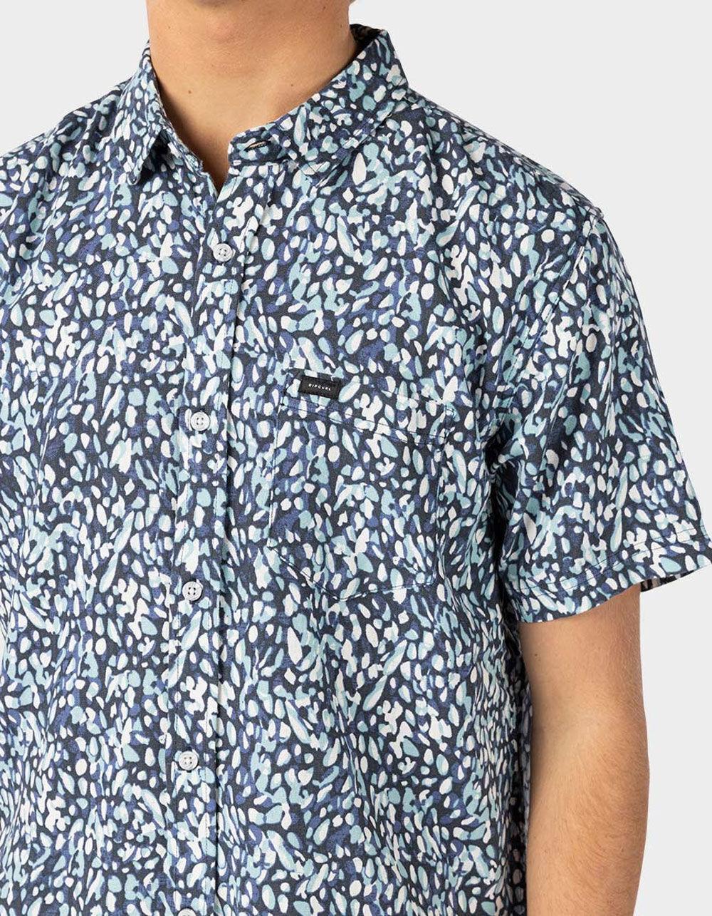 RIP CURL Motions Mens Button Up Shirt - BLUE Product Image